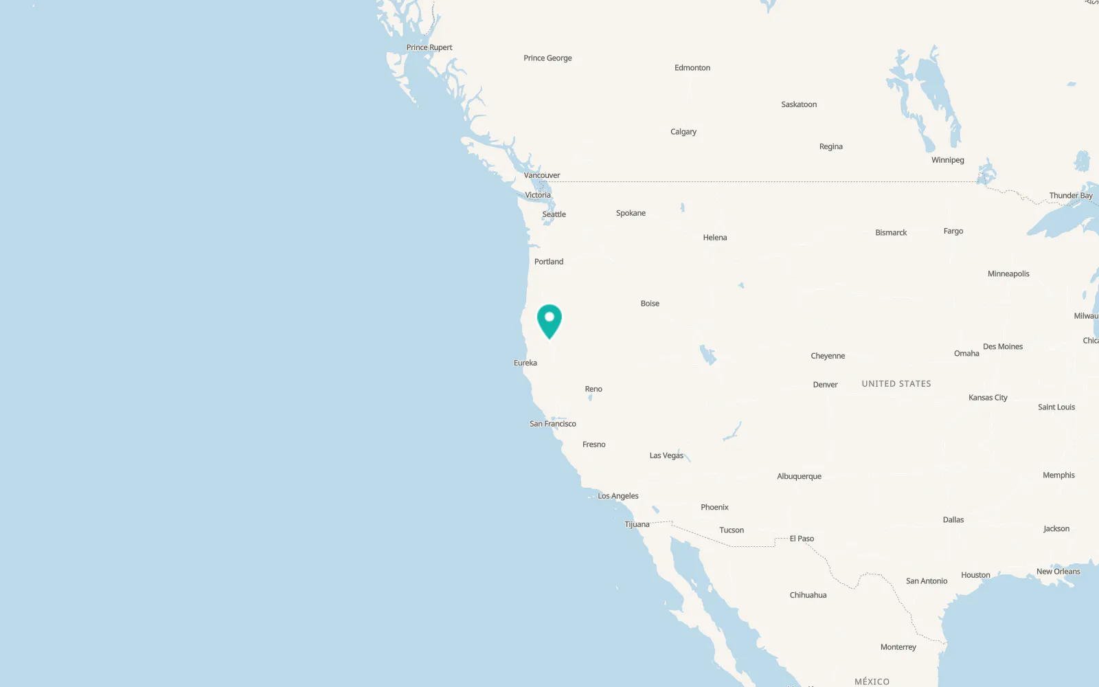 Map of Yreka