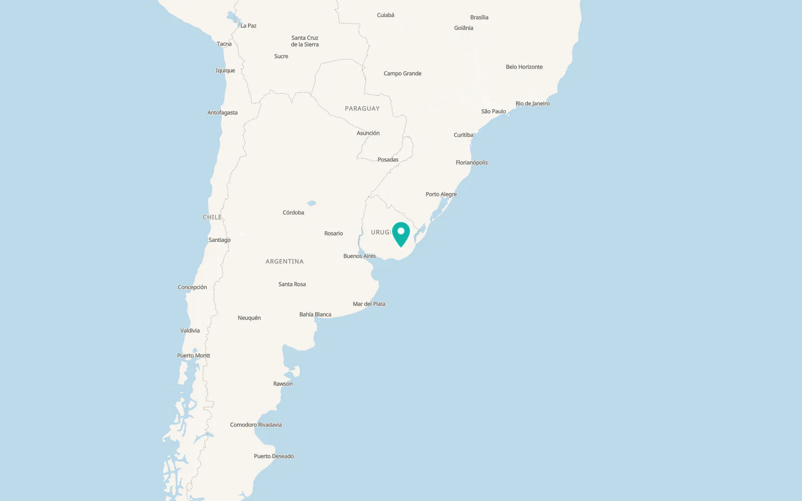 Map of Aiguá
