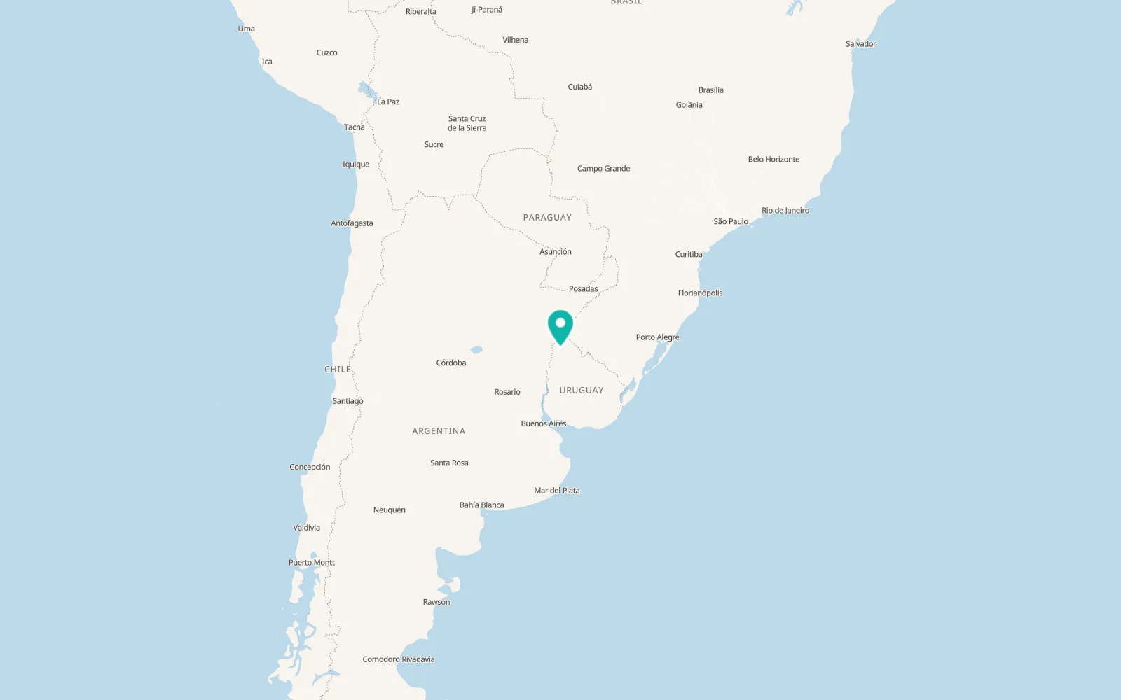 Map of Baltasar Brum