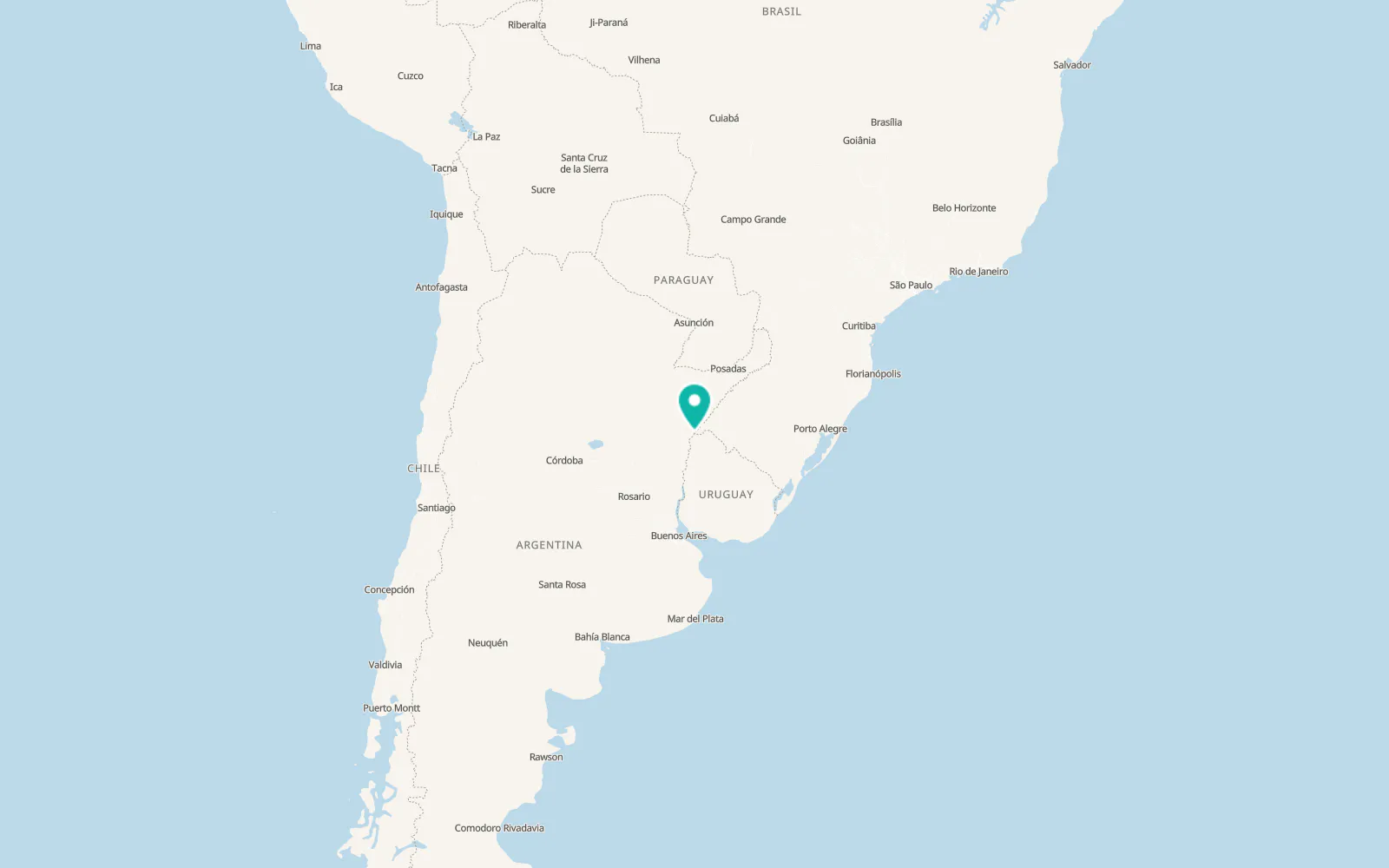 Map of Bella Unión