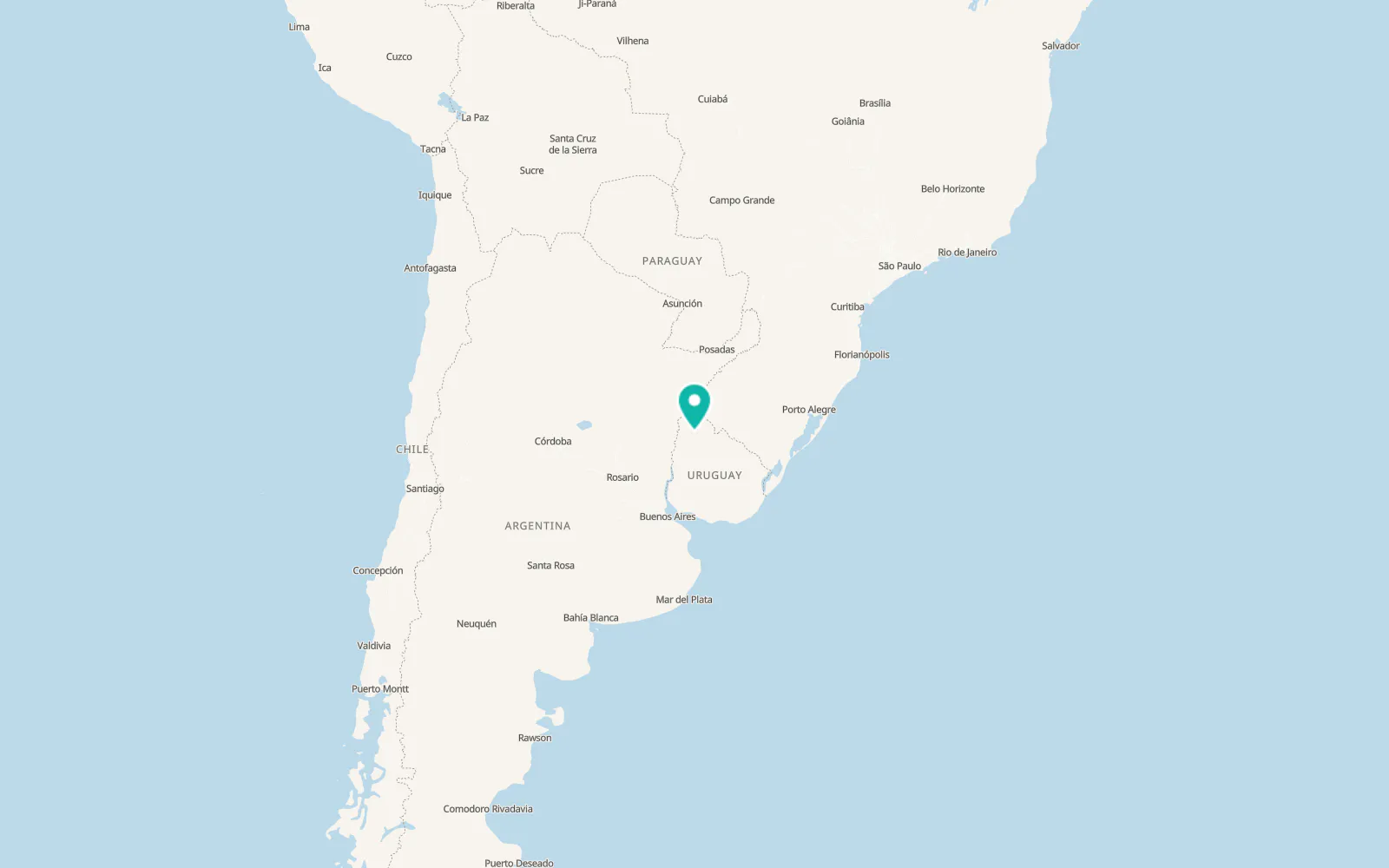 Map of Colonia Lavalleja