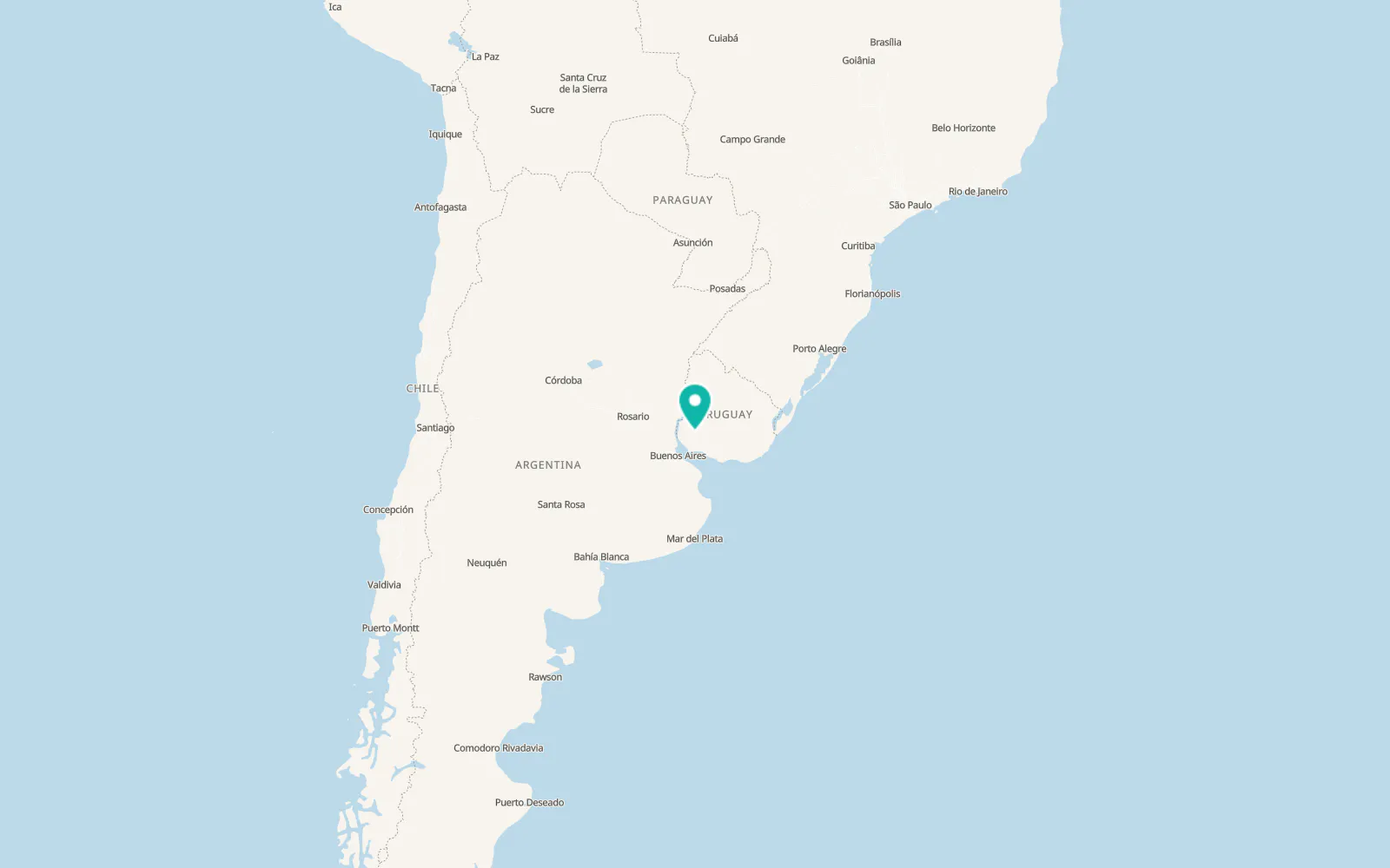 Map of José Enrique Rodó