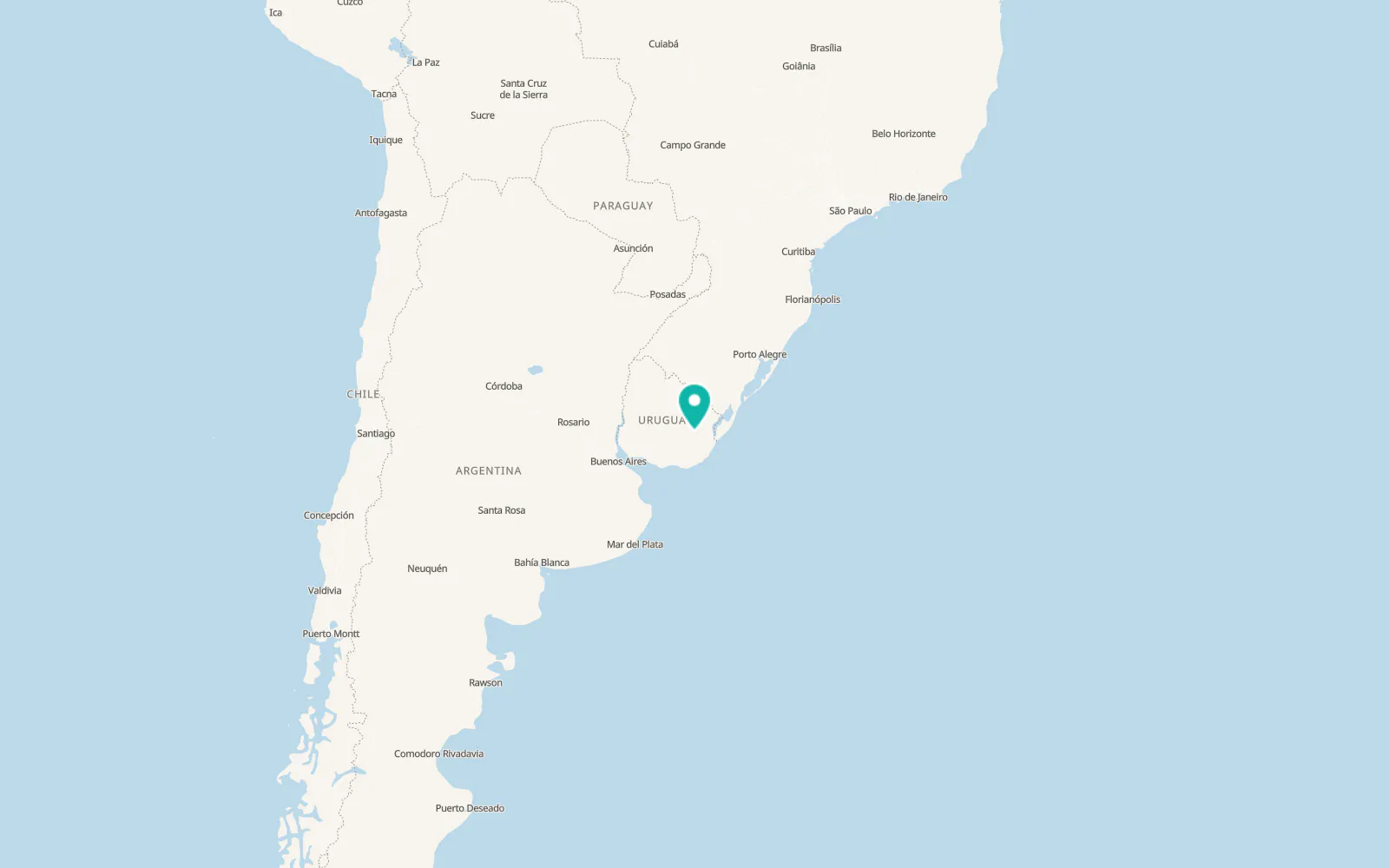 Map of José Pedro Varela