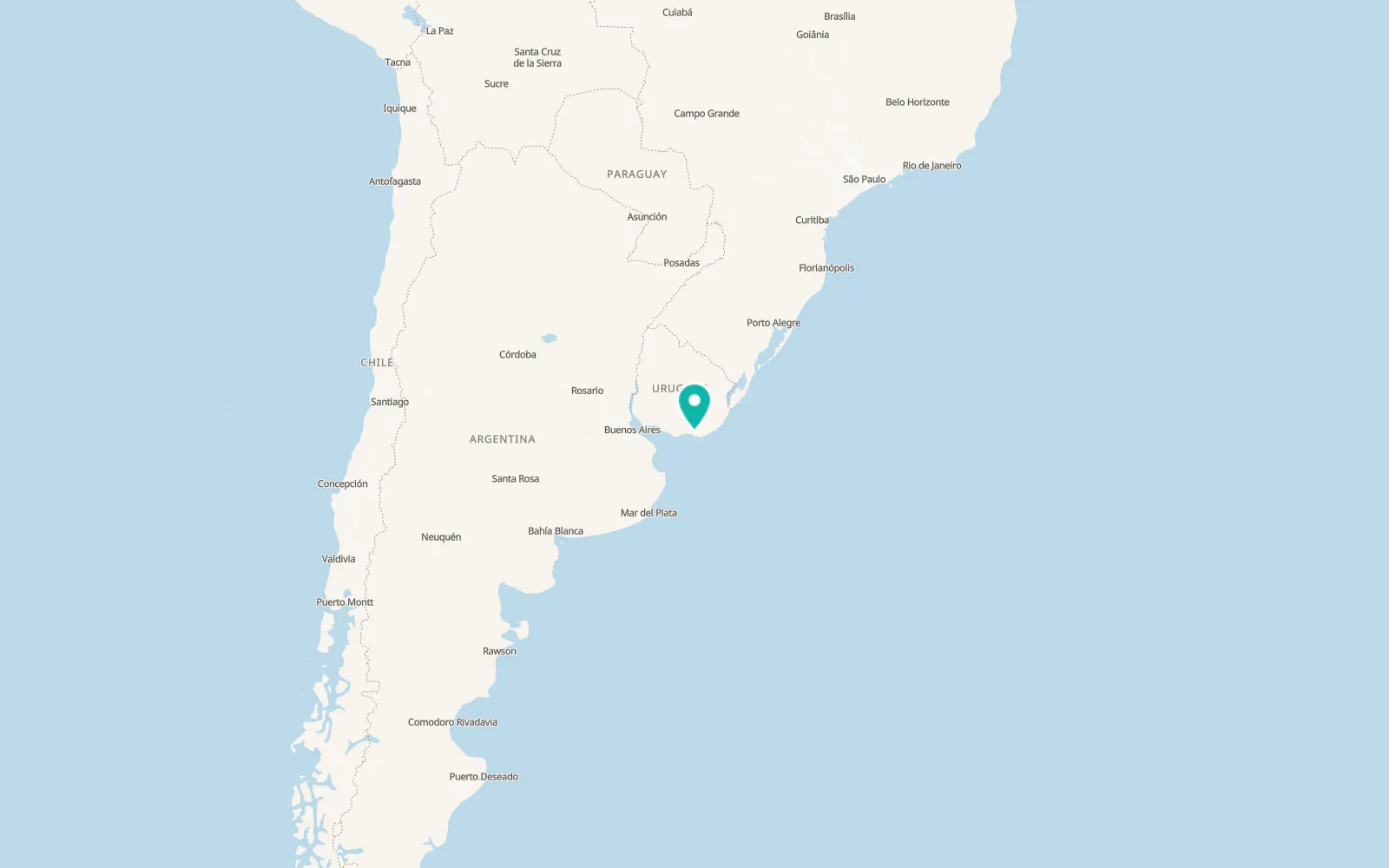 Map of Pan de Azúcar