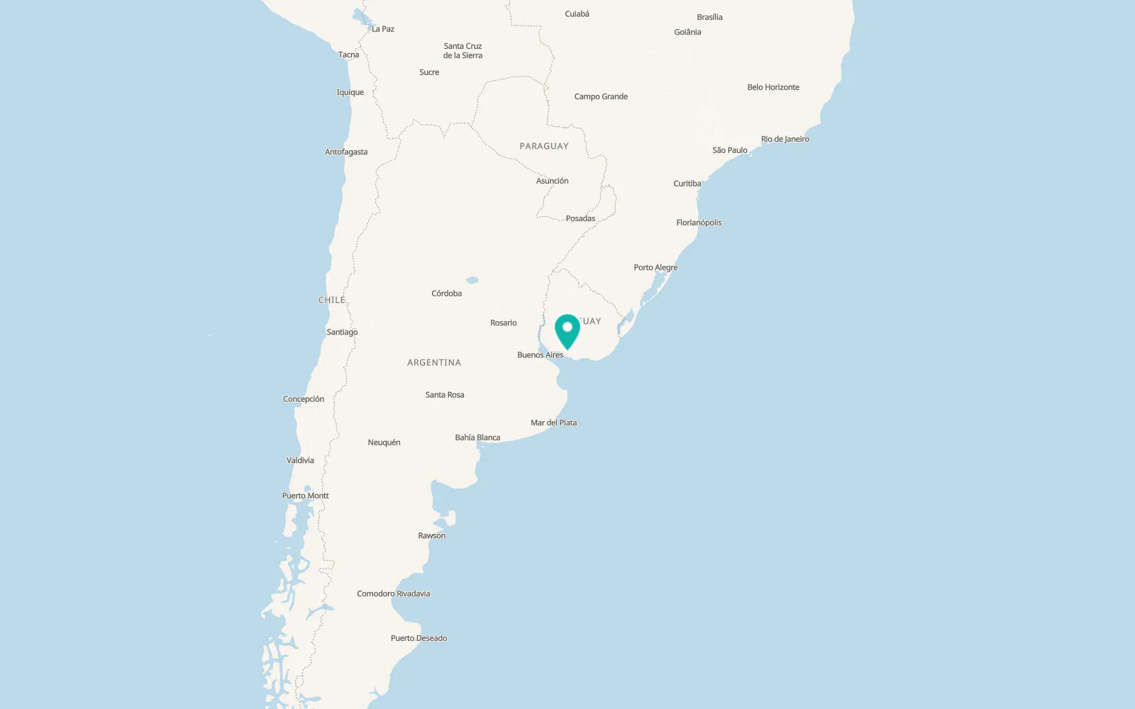 Map of Puntas de Valdéz