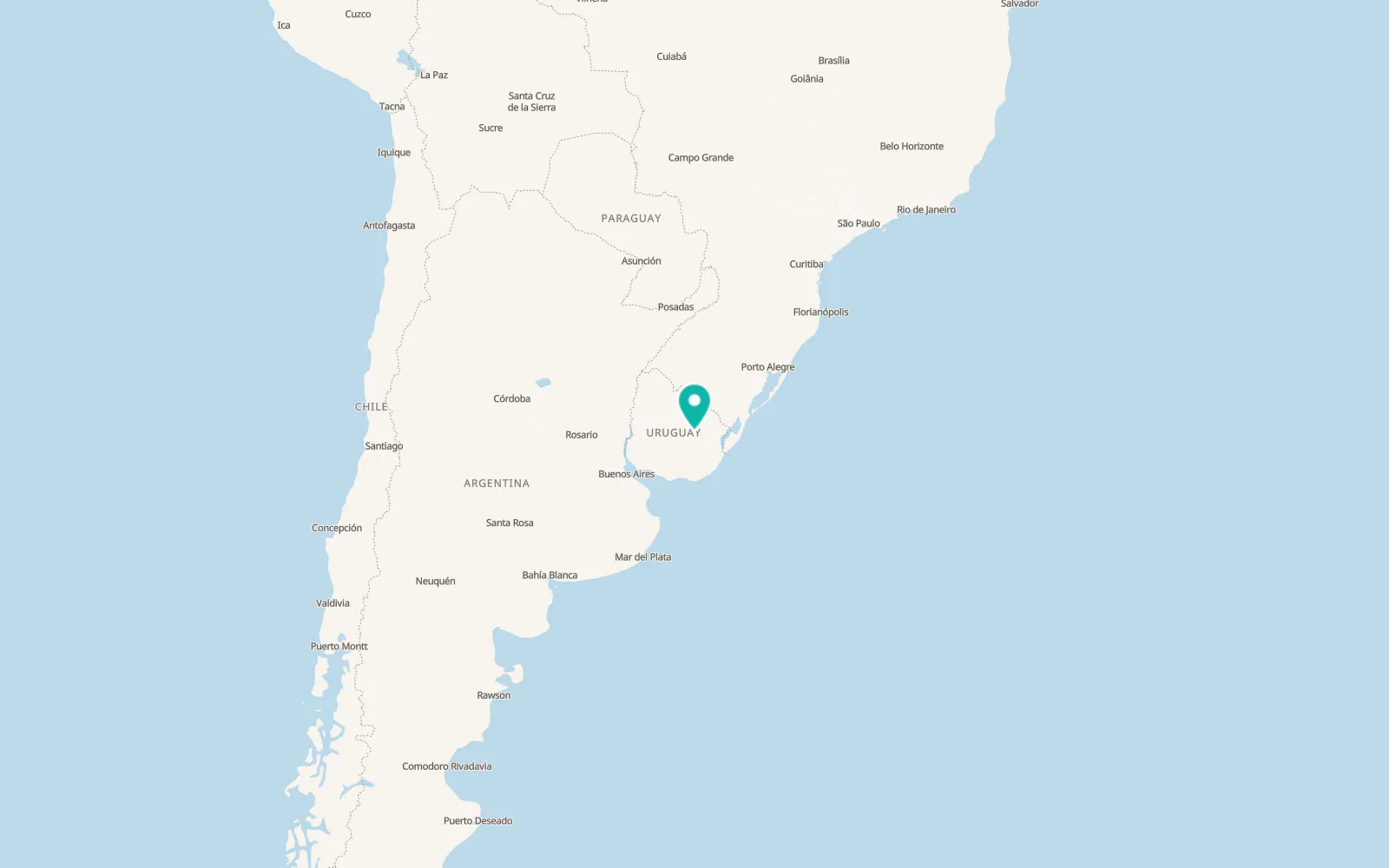 Map of Santa Clara de Olimar