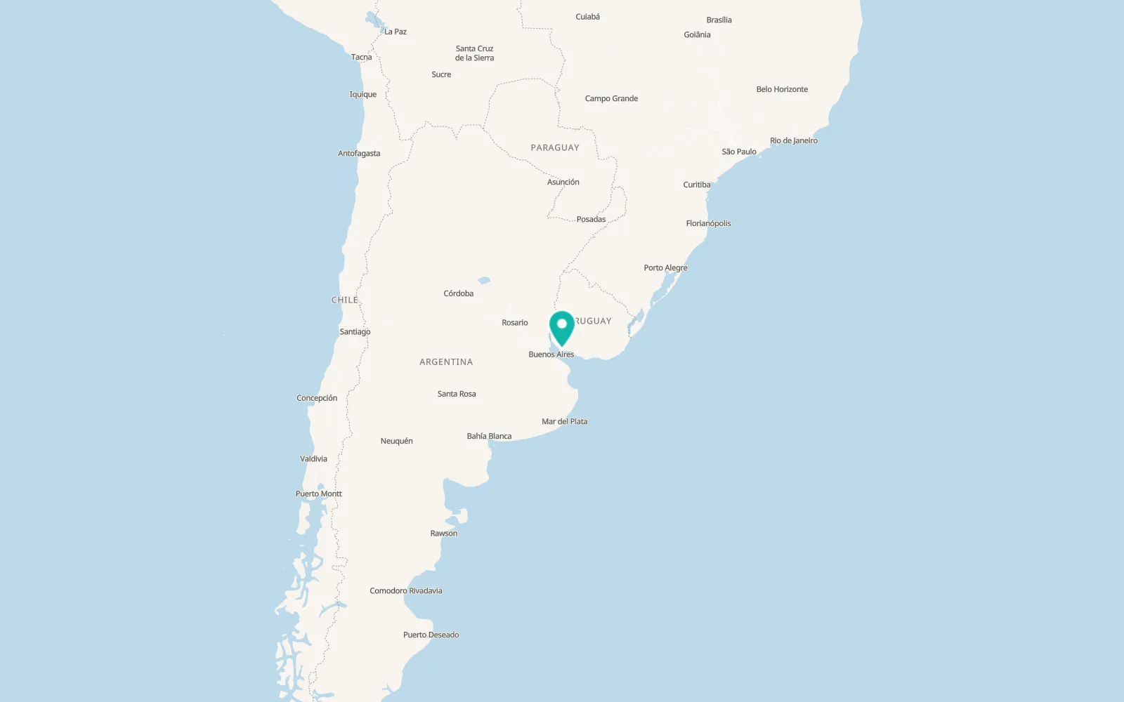 Map of Santa Teresa