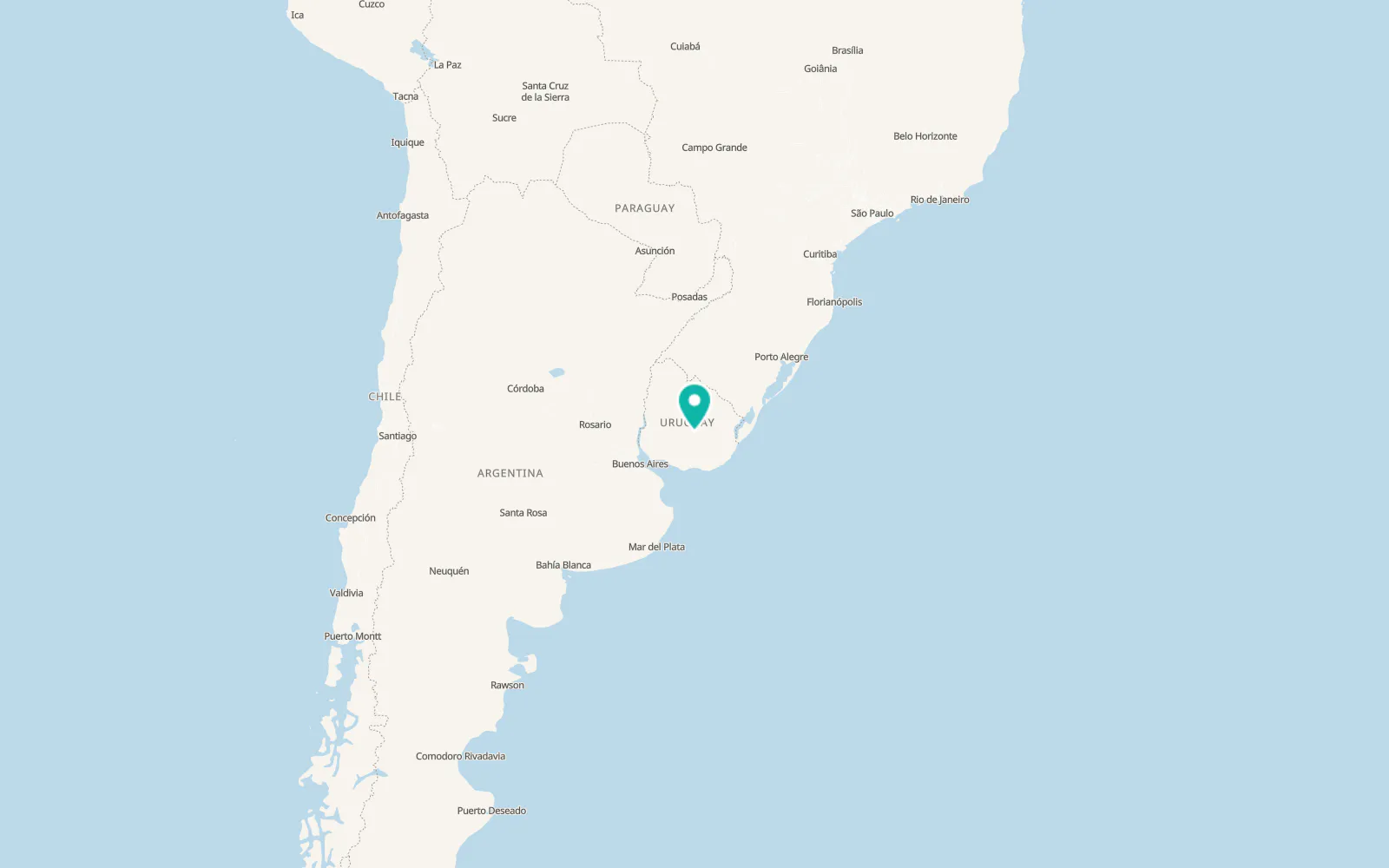 Map of Sarandí del Yi