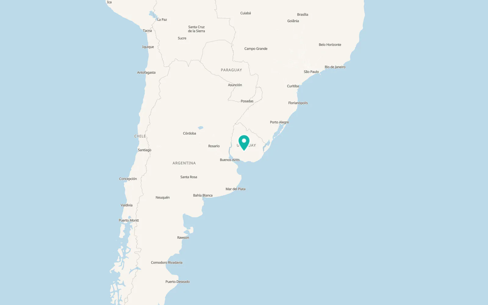 Map of Sarandí Grande