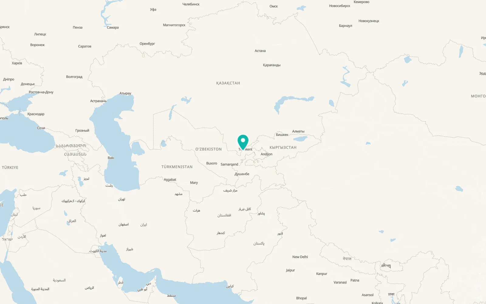 Map of Amir Timur