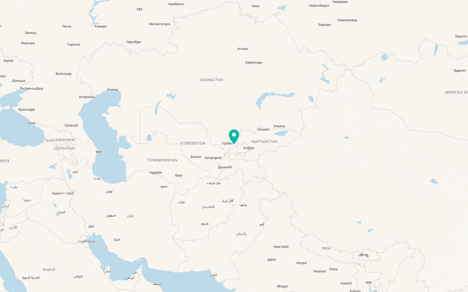 Map of Angren
