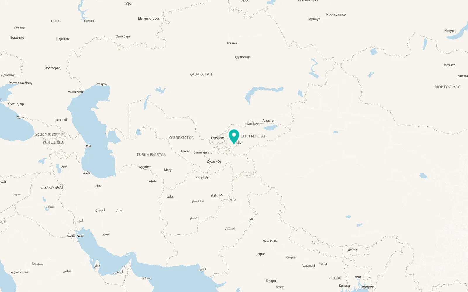 Map of Fergana