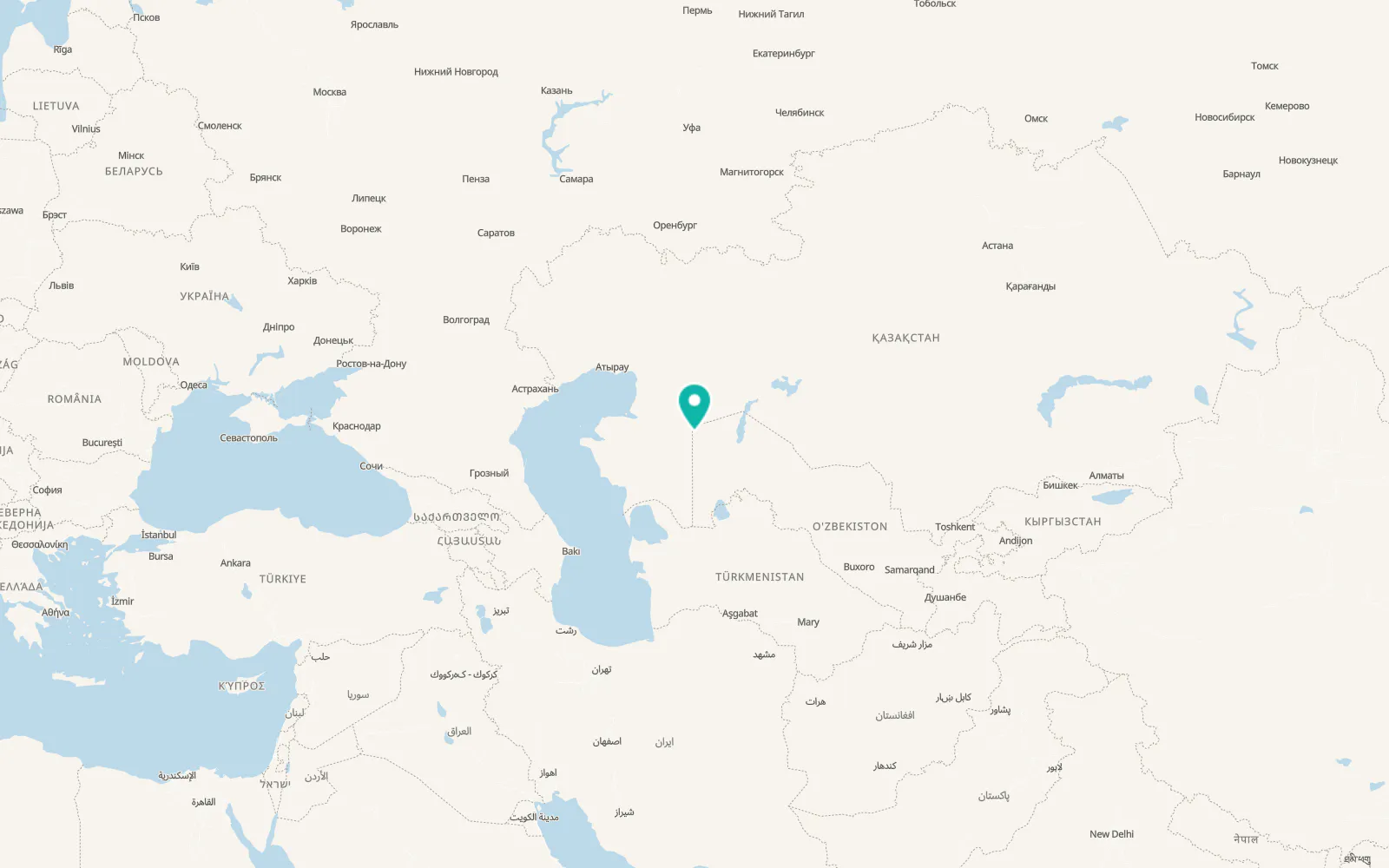 Map of Karakalpakiya