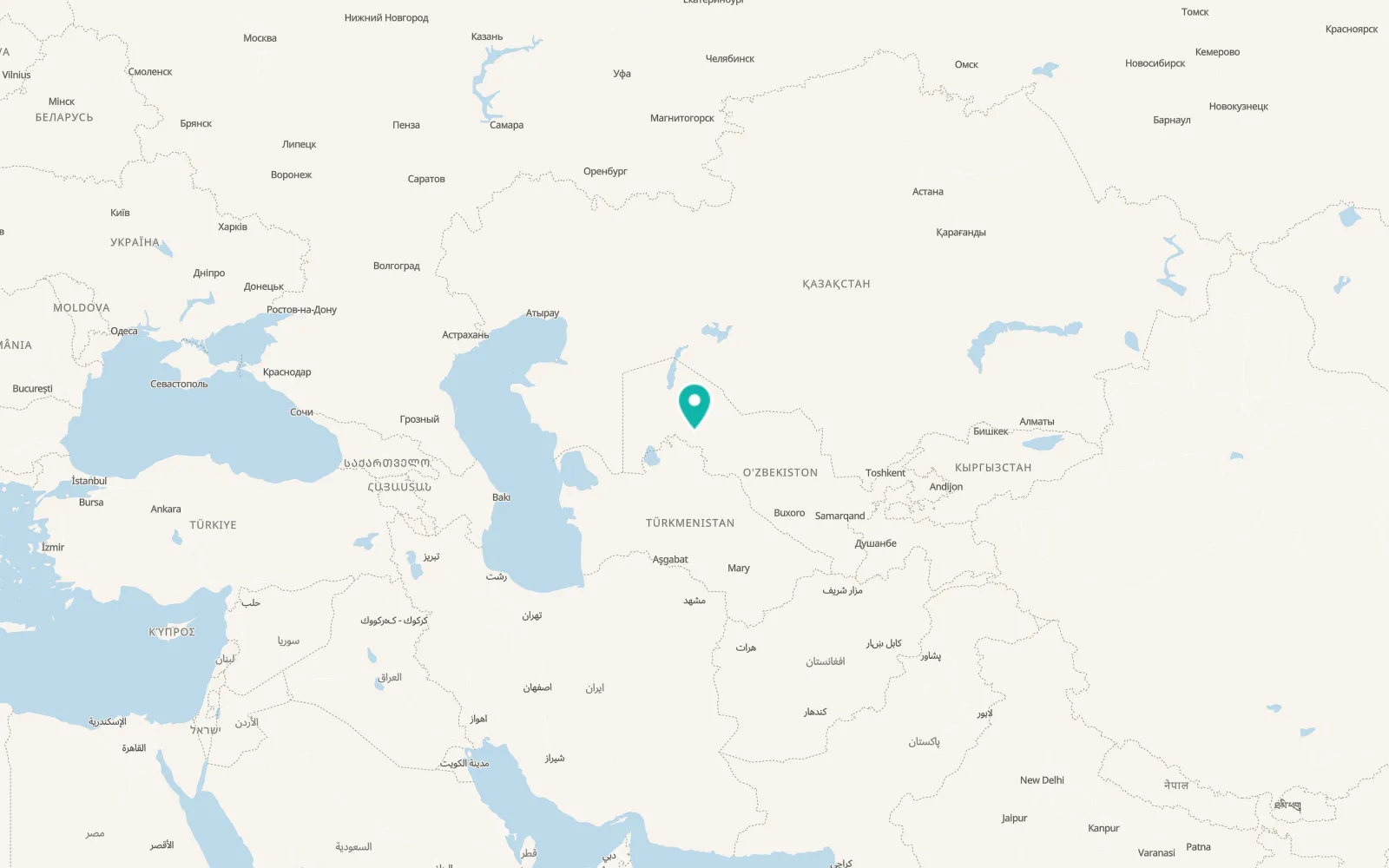 Map of Kegeyli Shahar