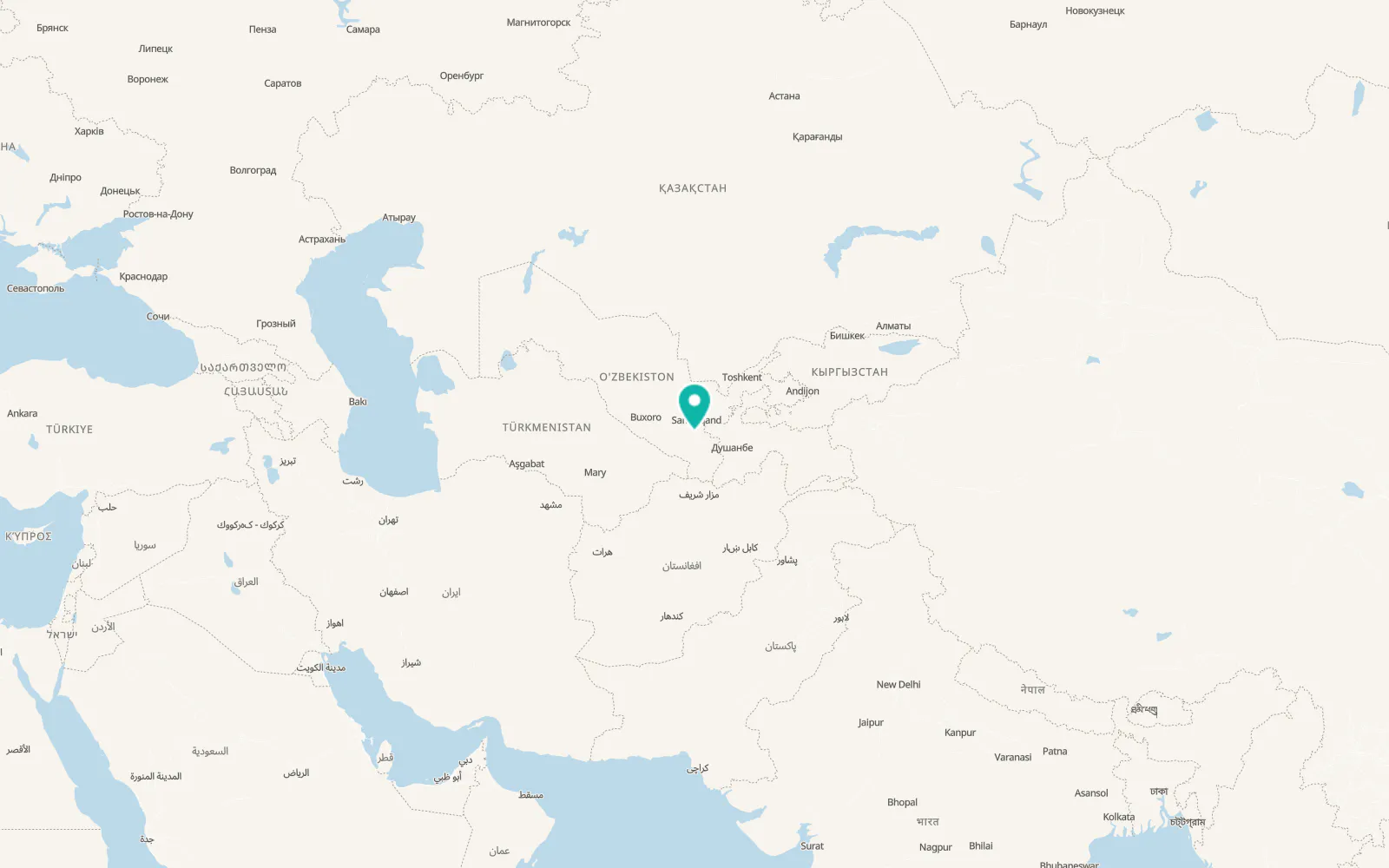 Map of Kitob Shahri