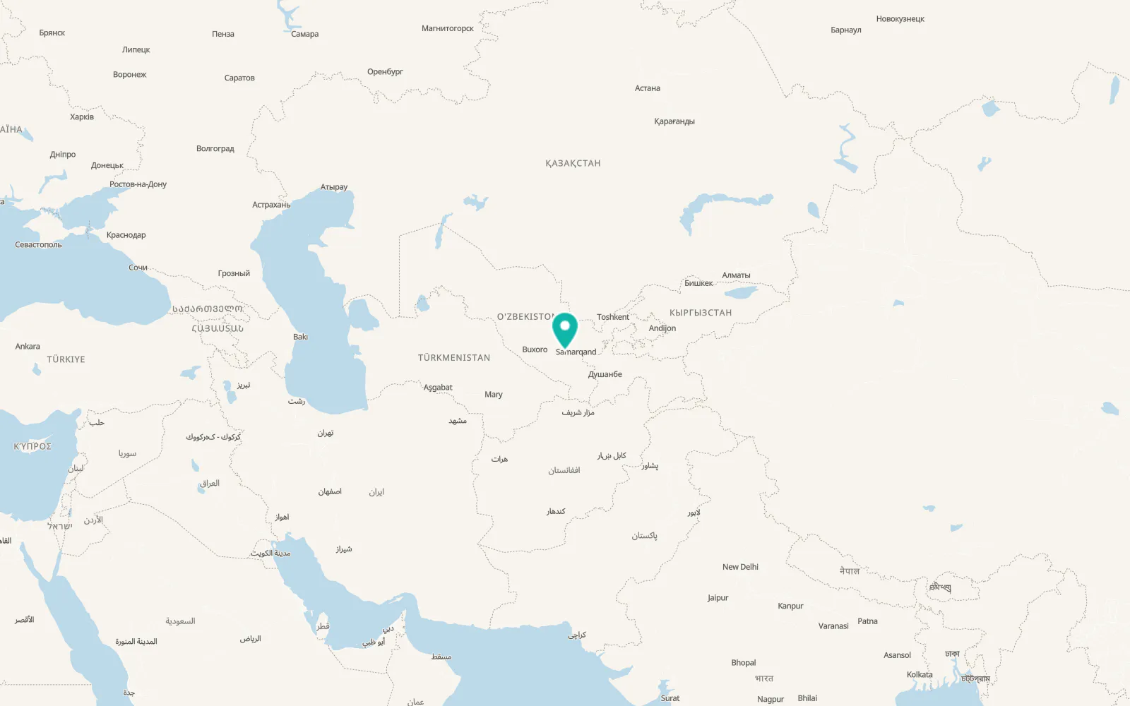 Map of Nurobod Shahri