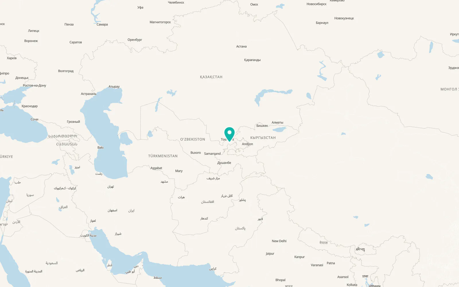 Map of Olmaliq