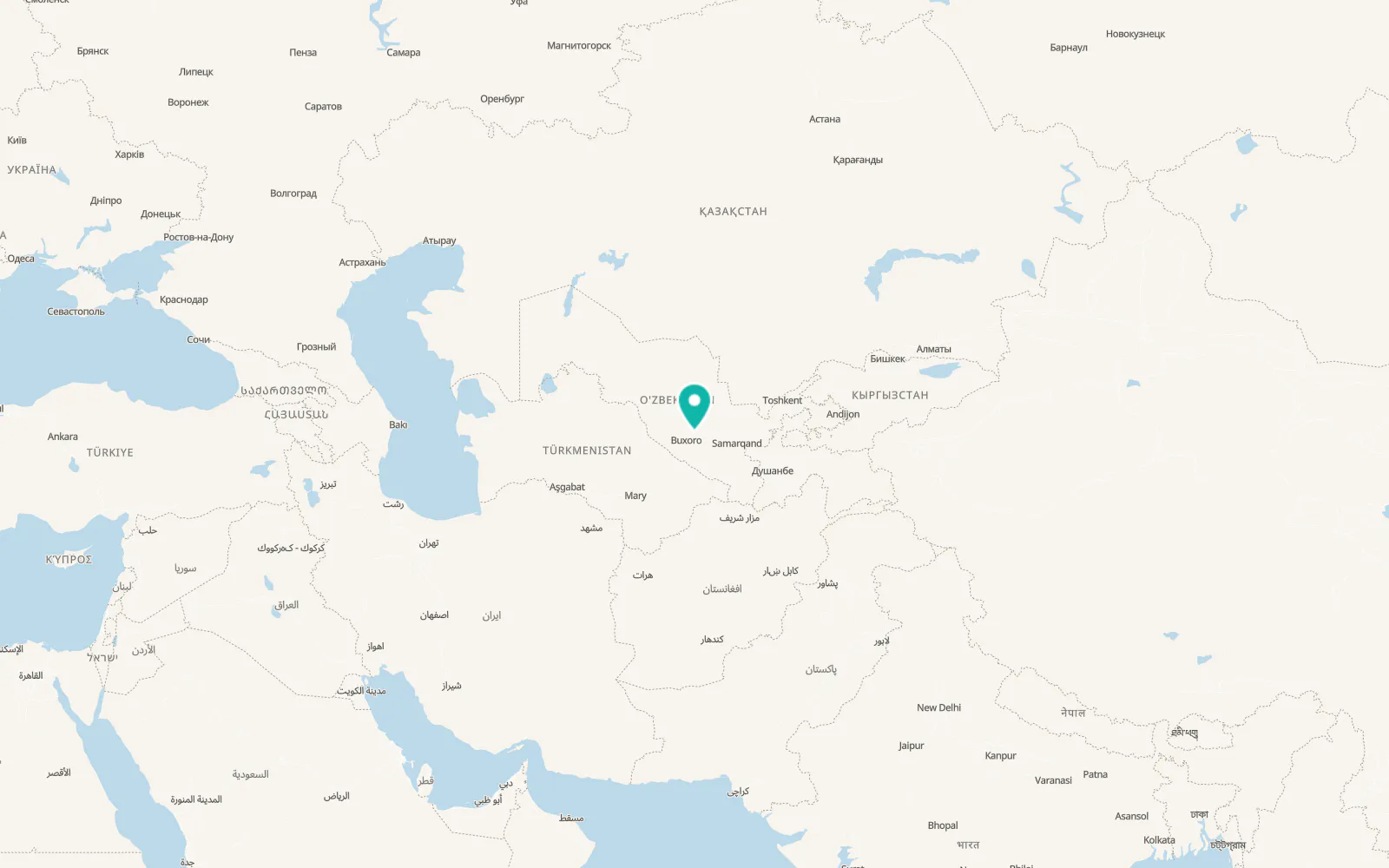 Map of Qiziltepa Shahri