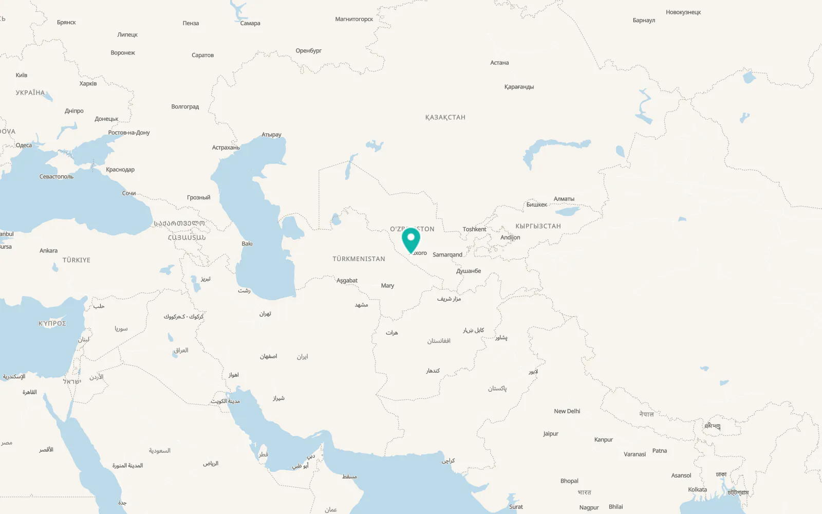 Map of Qorako‘l Shahri