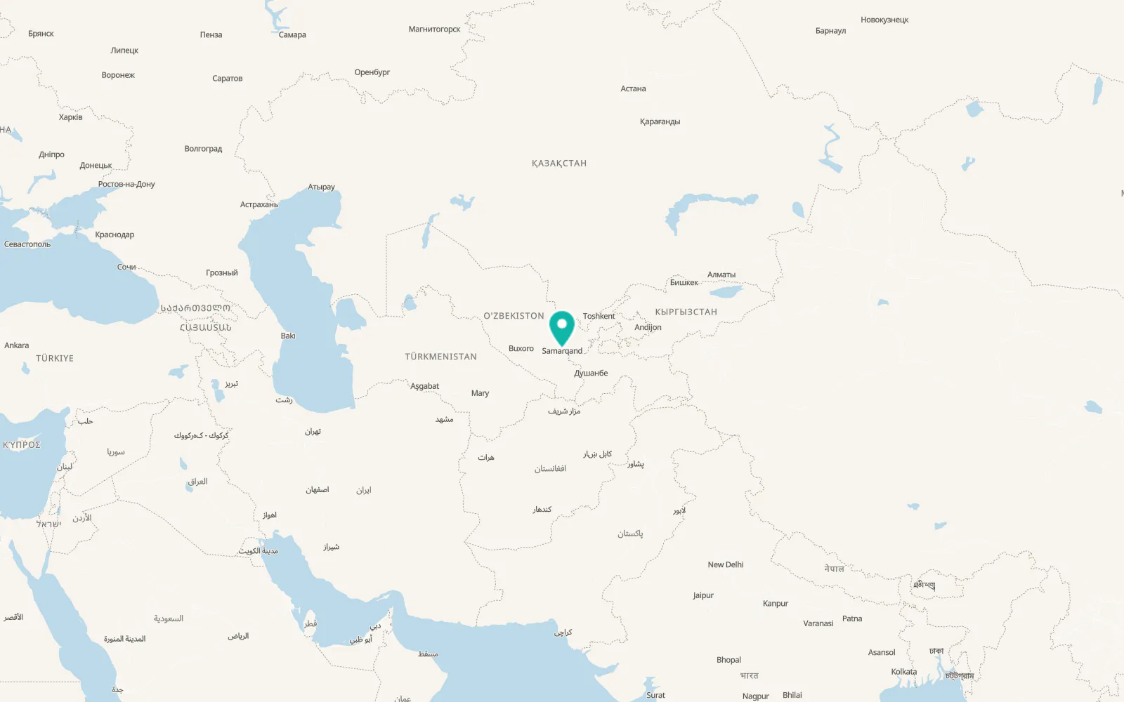 Map of Samarkand