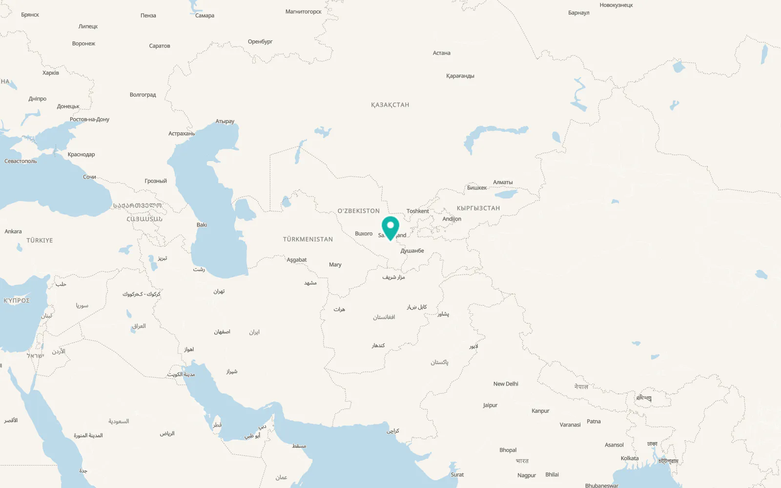 Map of Shahrisabz Shahri