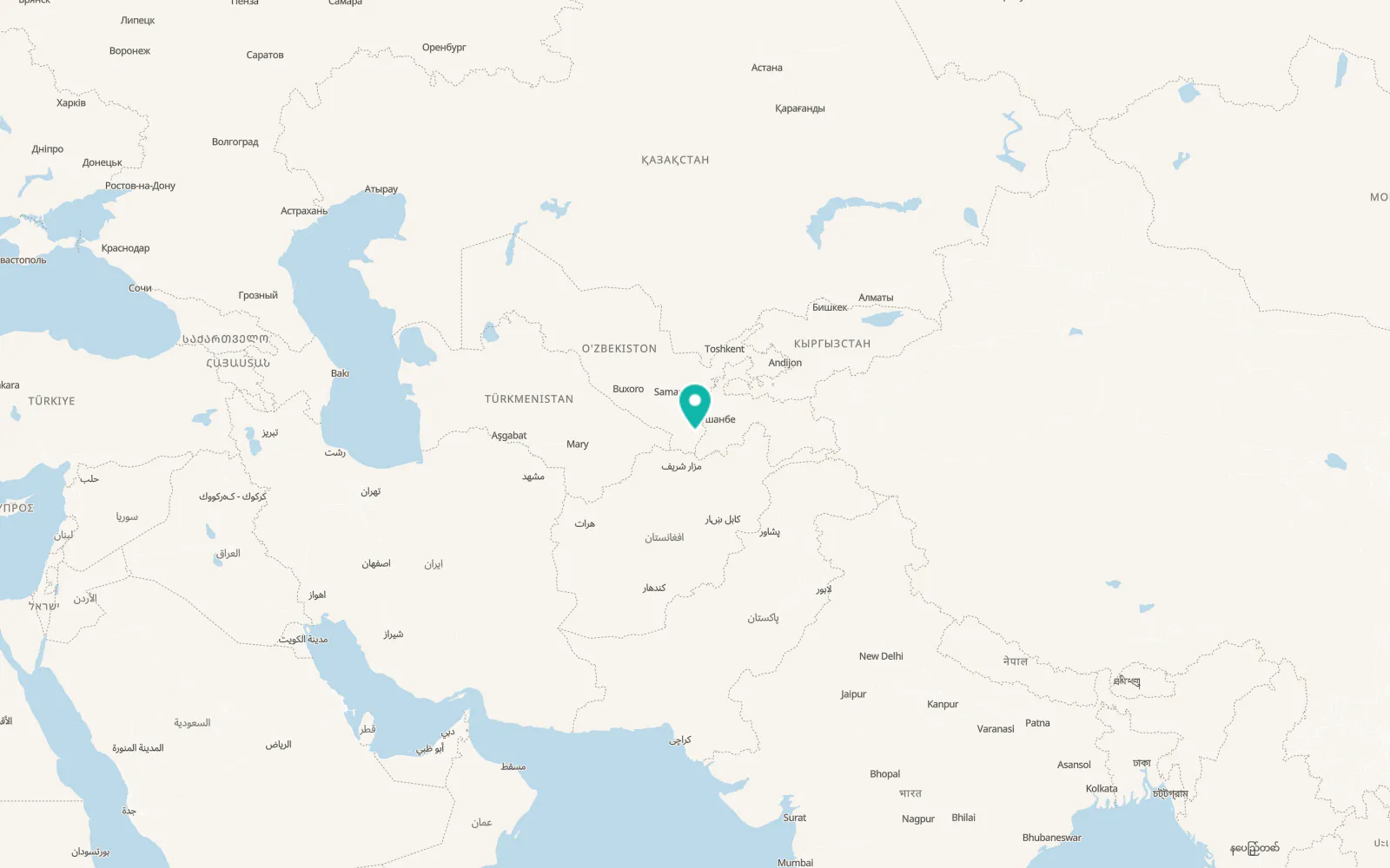 Map of Sho‘rchi
