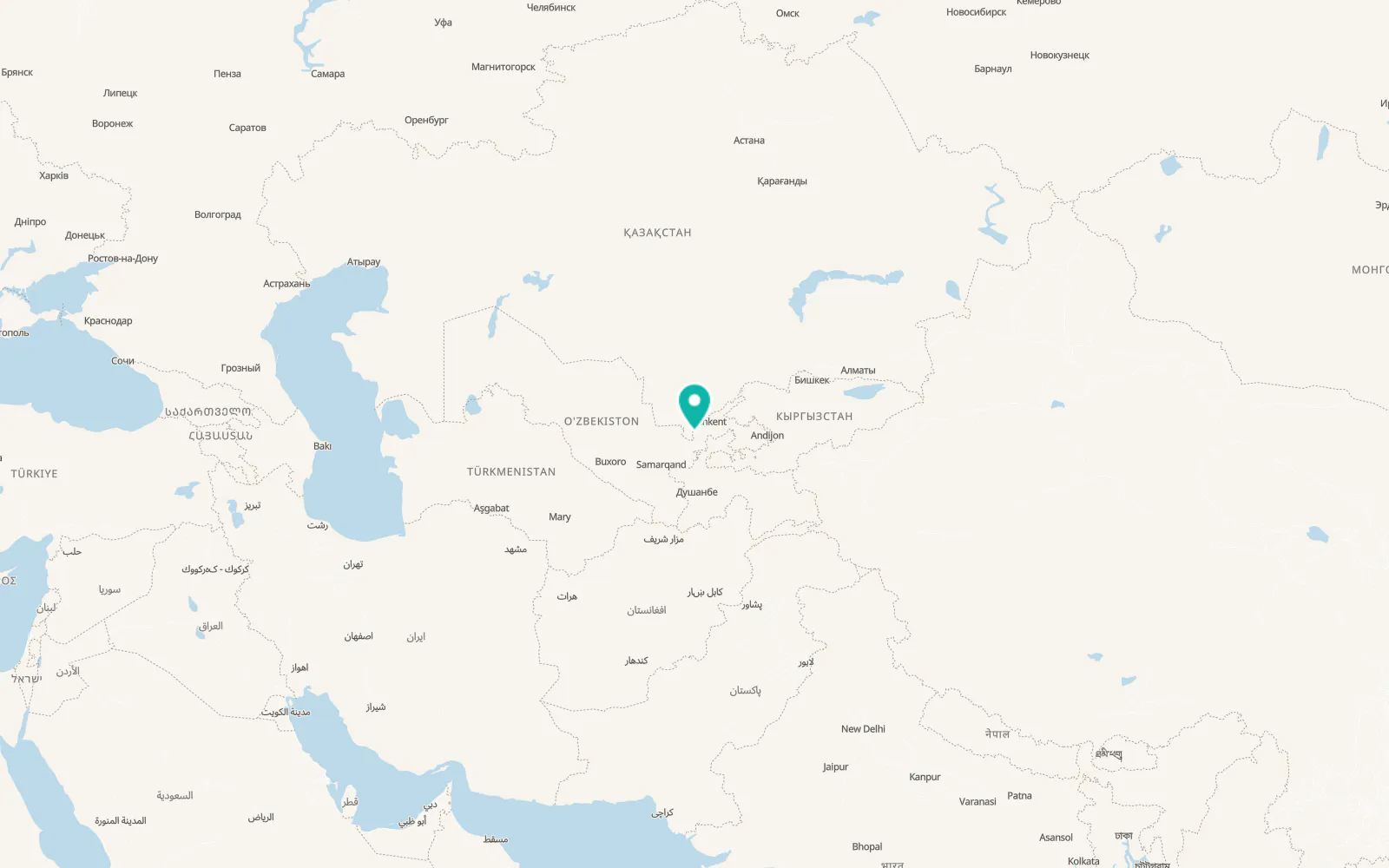 Map of Sirdaryo