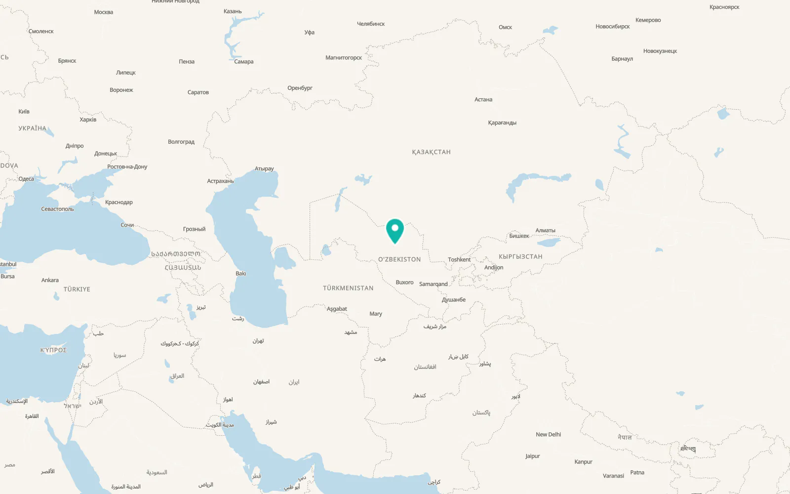Map of Uchquduq Shahri