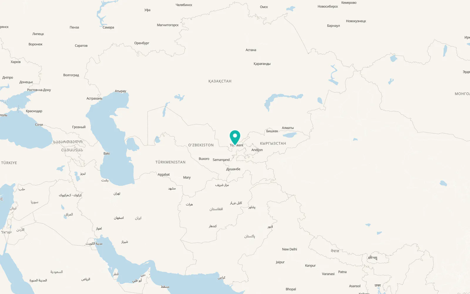 Map of Yangiyŭl