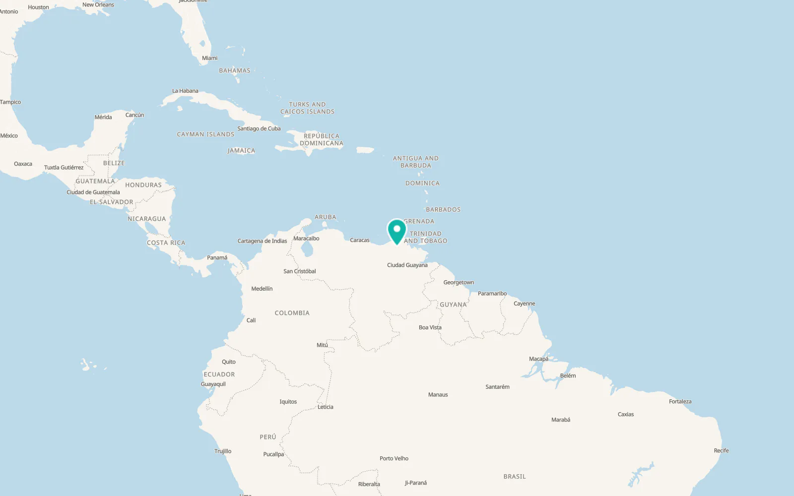 Map of Caicara