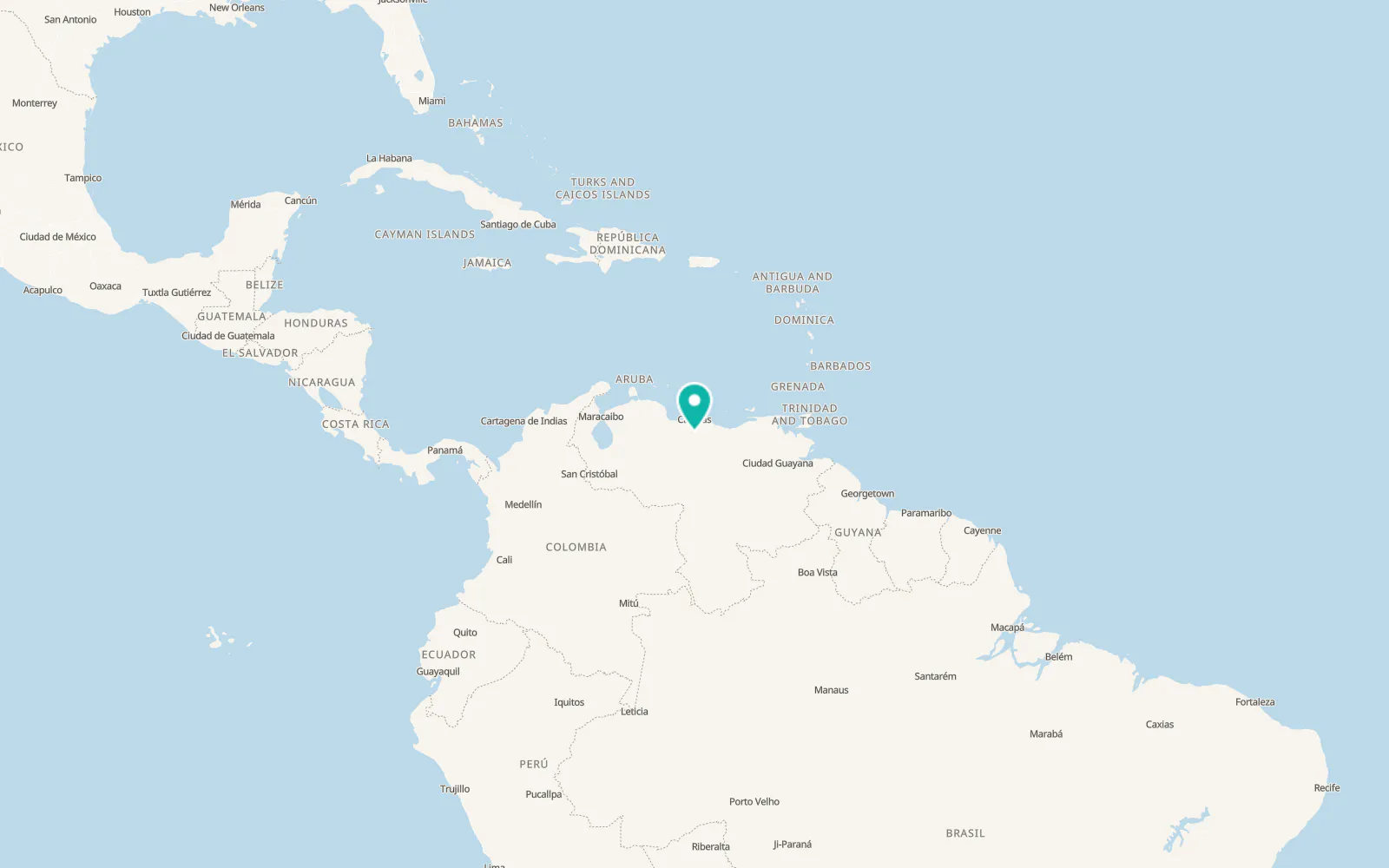 Map of Camatagua