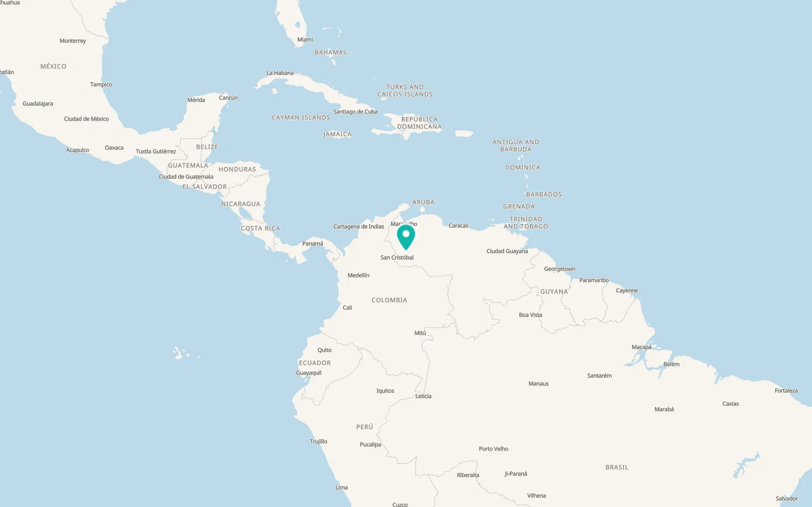 Map of Canaguá