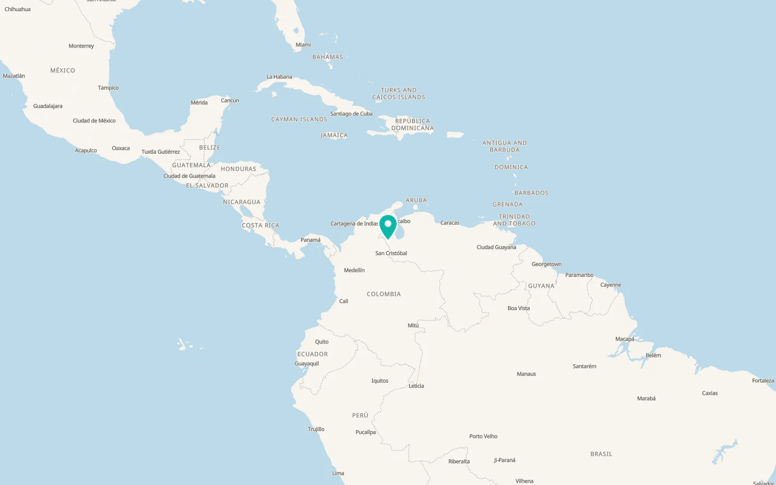 Map of Casigua El Cubo