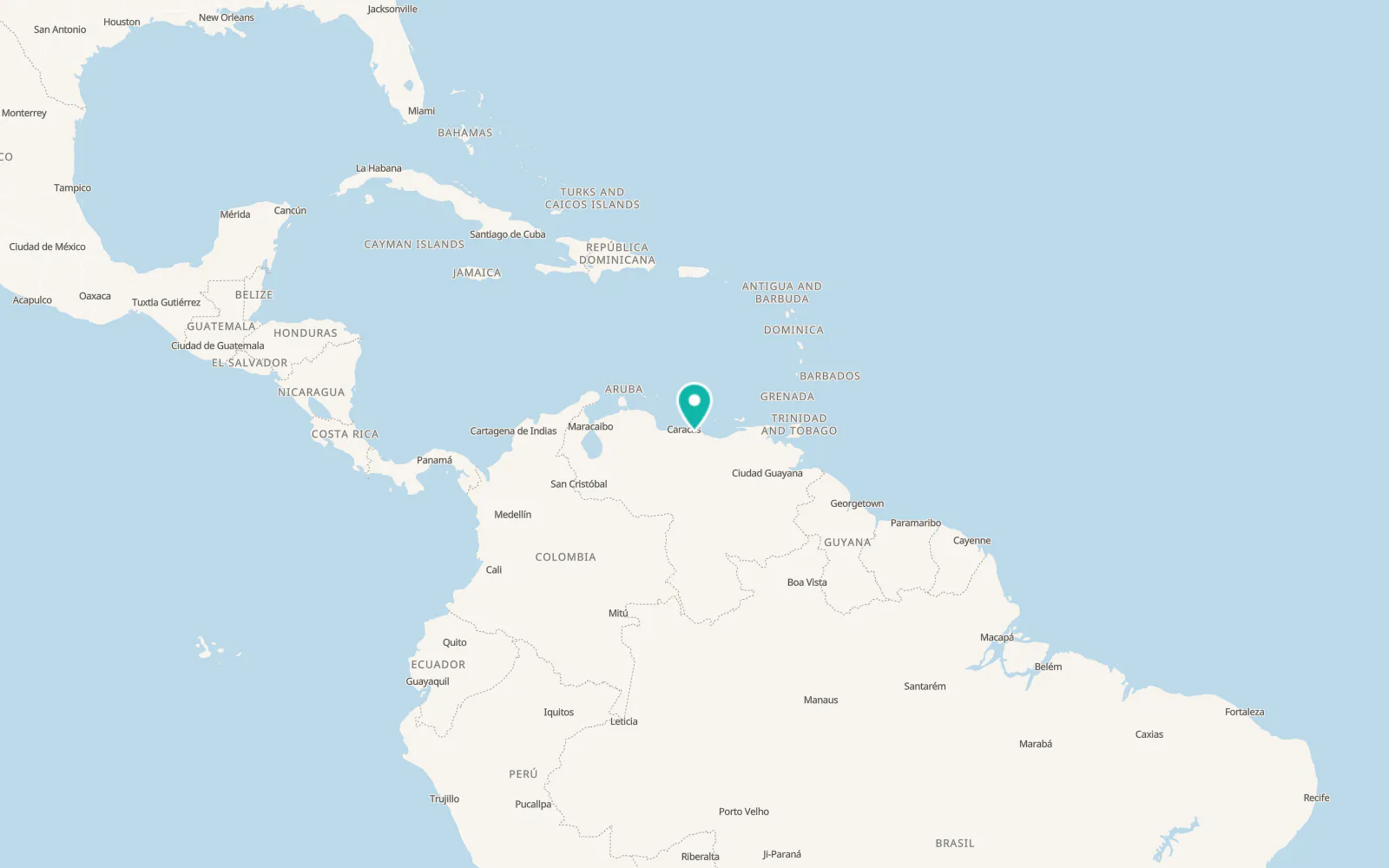 Map of Caucagua