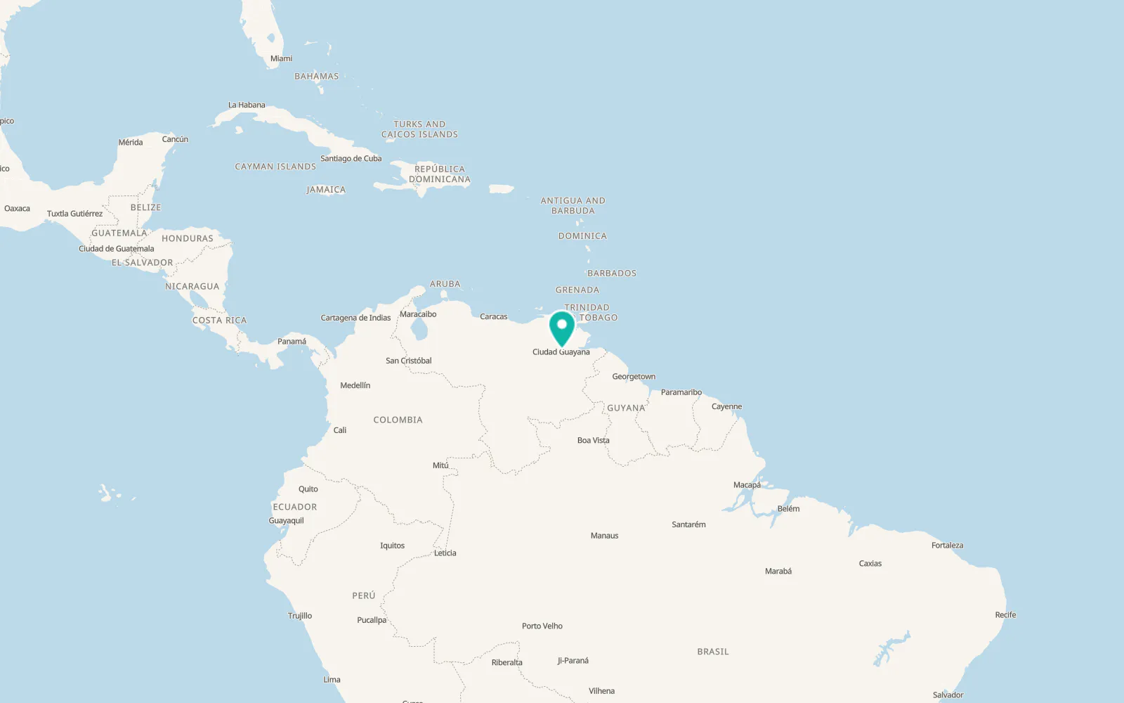 Map of Ciudad Guayana
