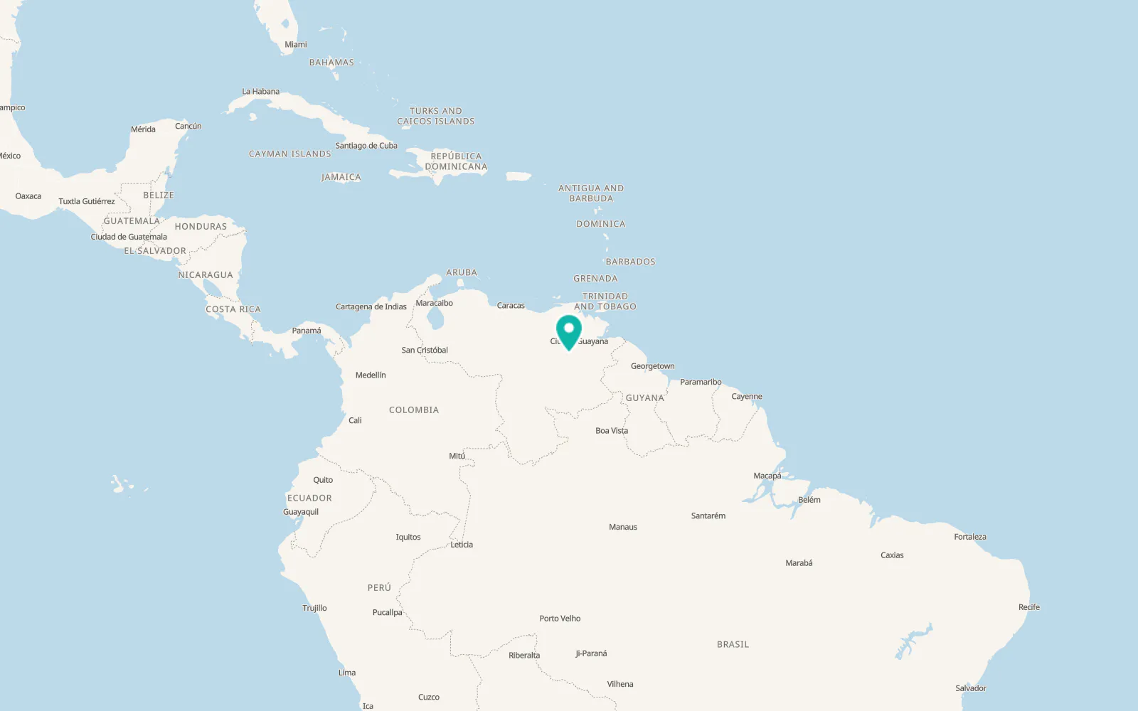 Map of Ciudad Piar