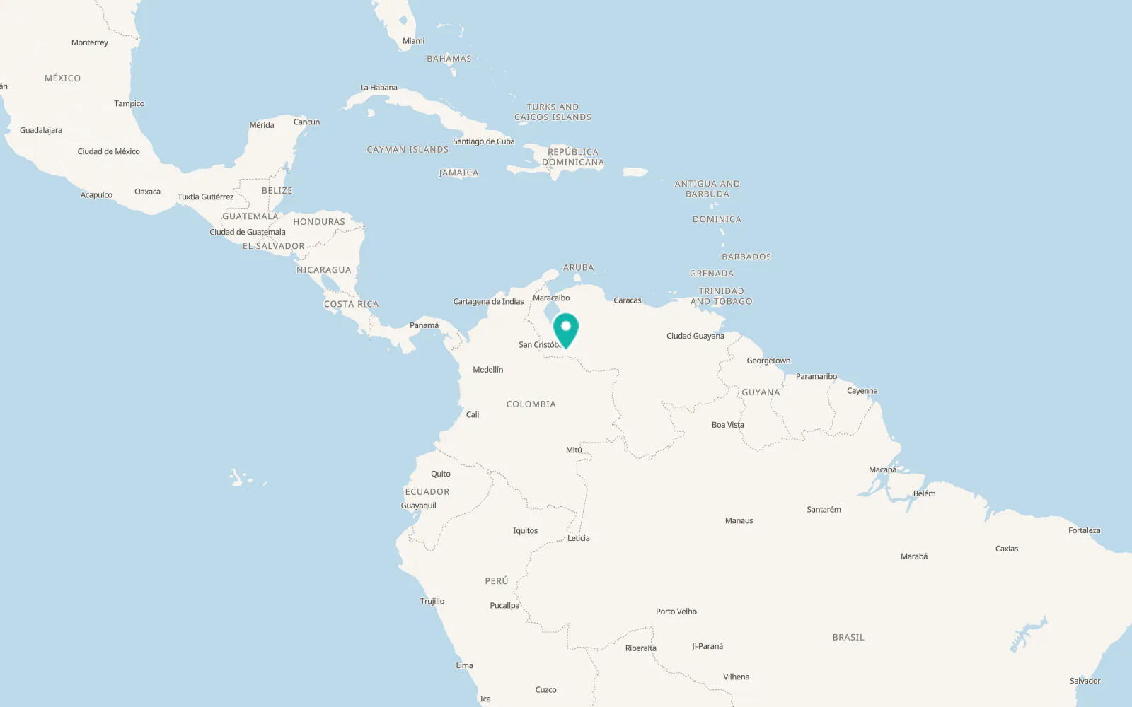 Map of Guasdualito
