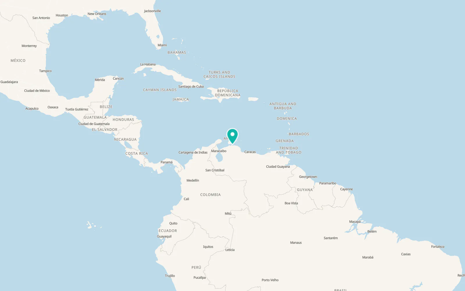 Map of La Vela de Coro