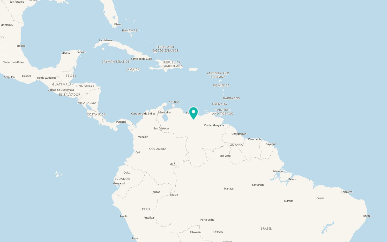 Map of Las Mercedes
