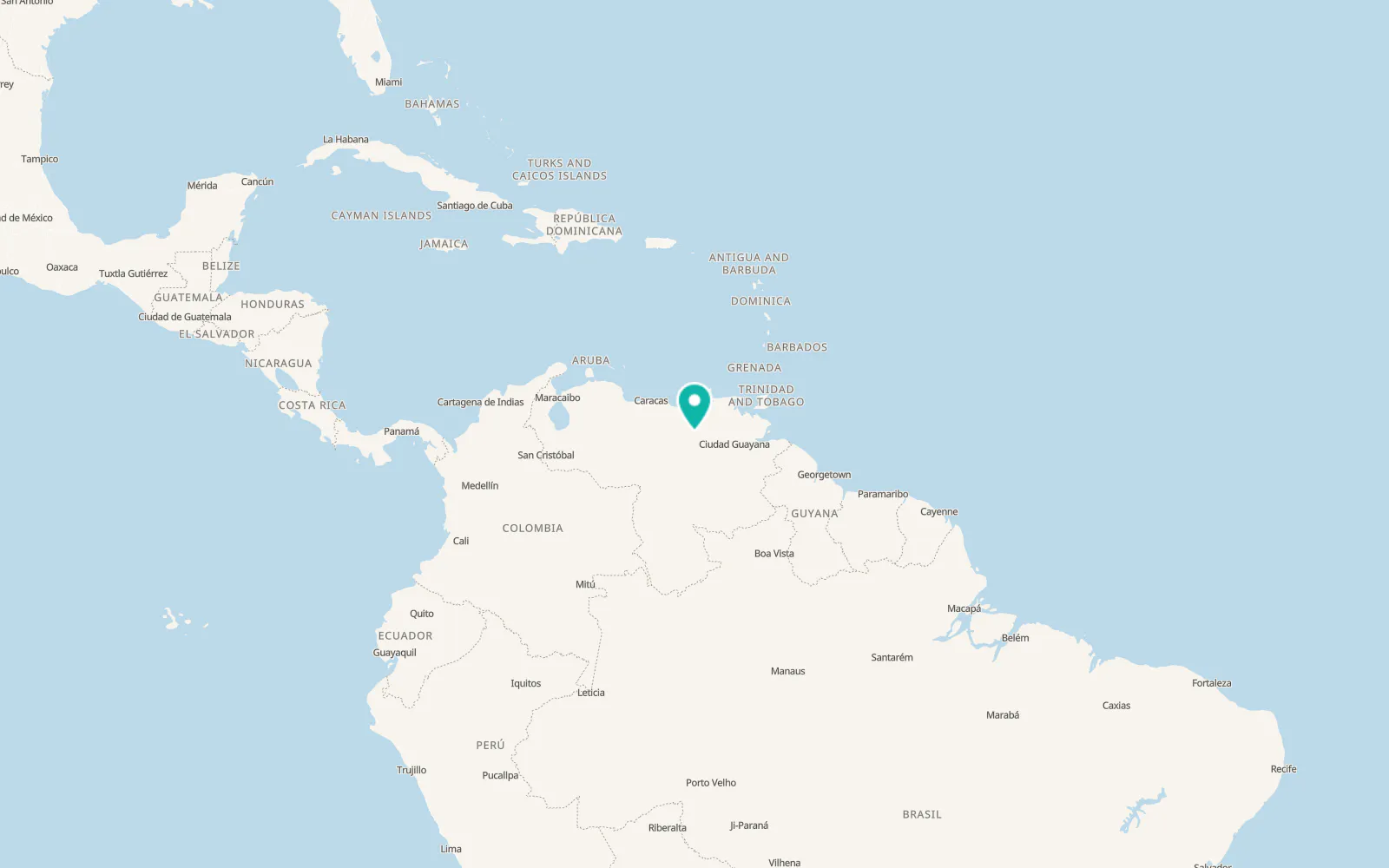 Map of Pariaguán