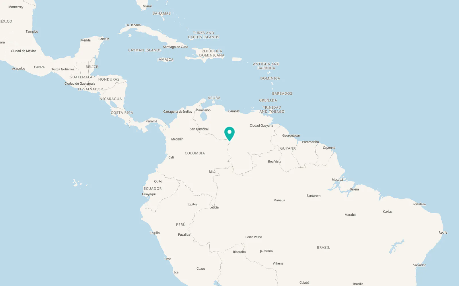 Map of Puerto Ayacucho