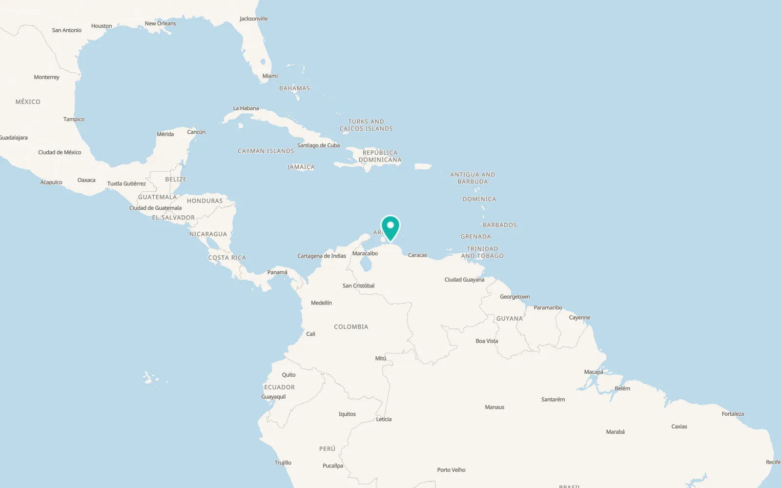Map of Puerto Cumarebo
