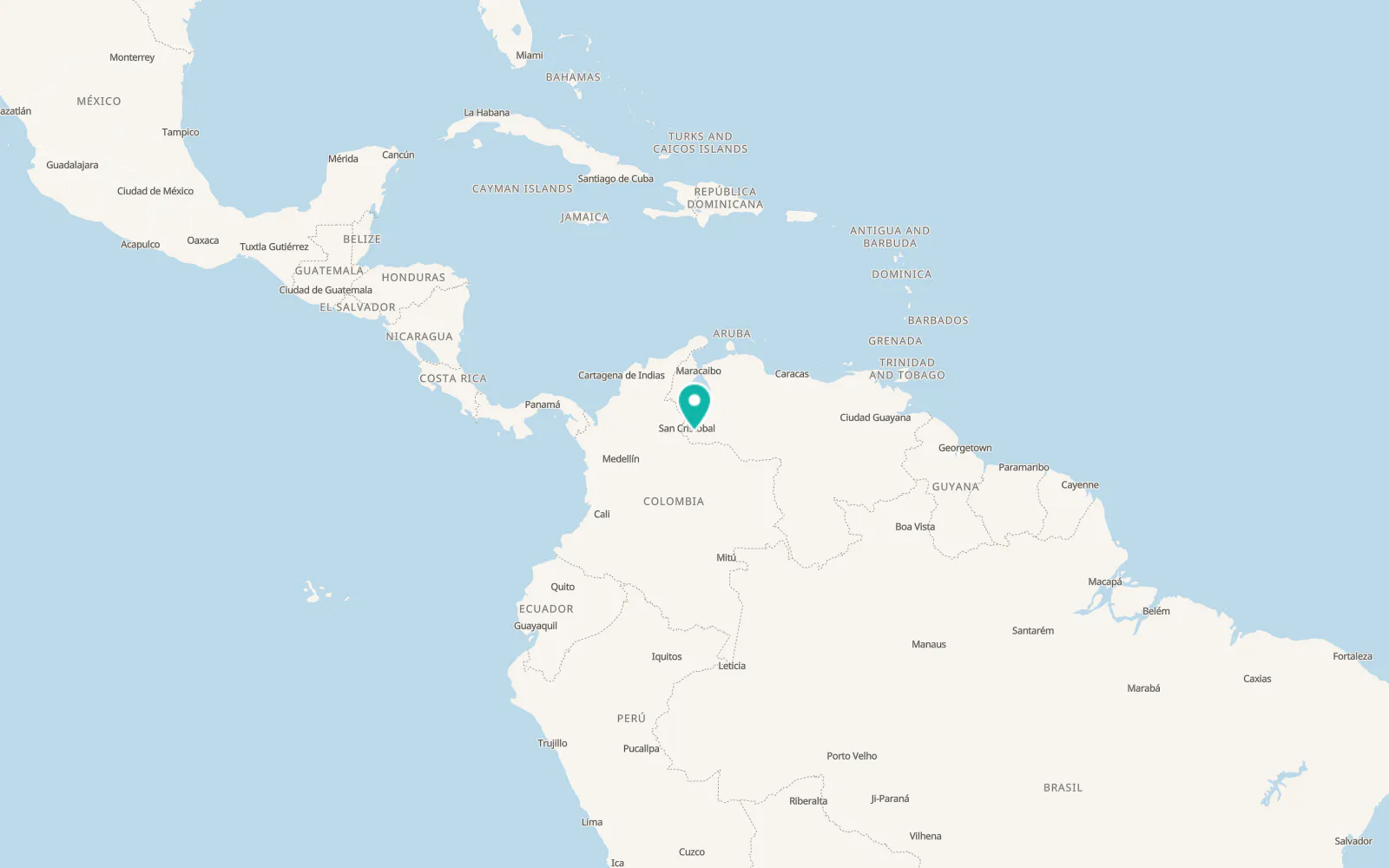 Map of Puerto Vivas