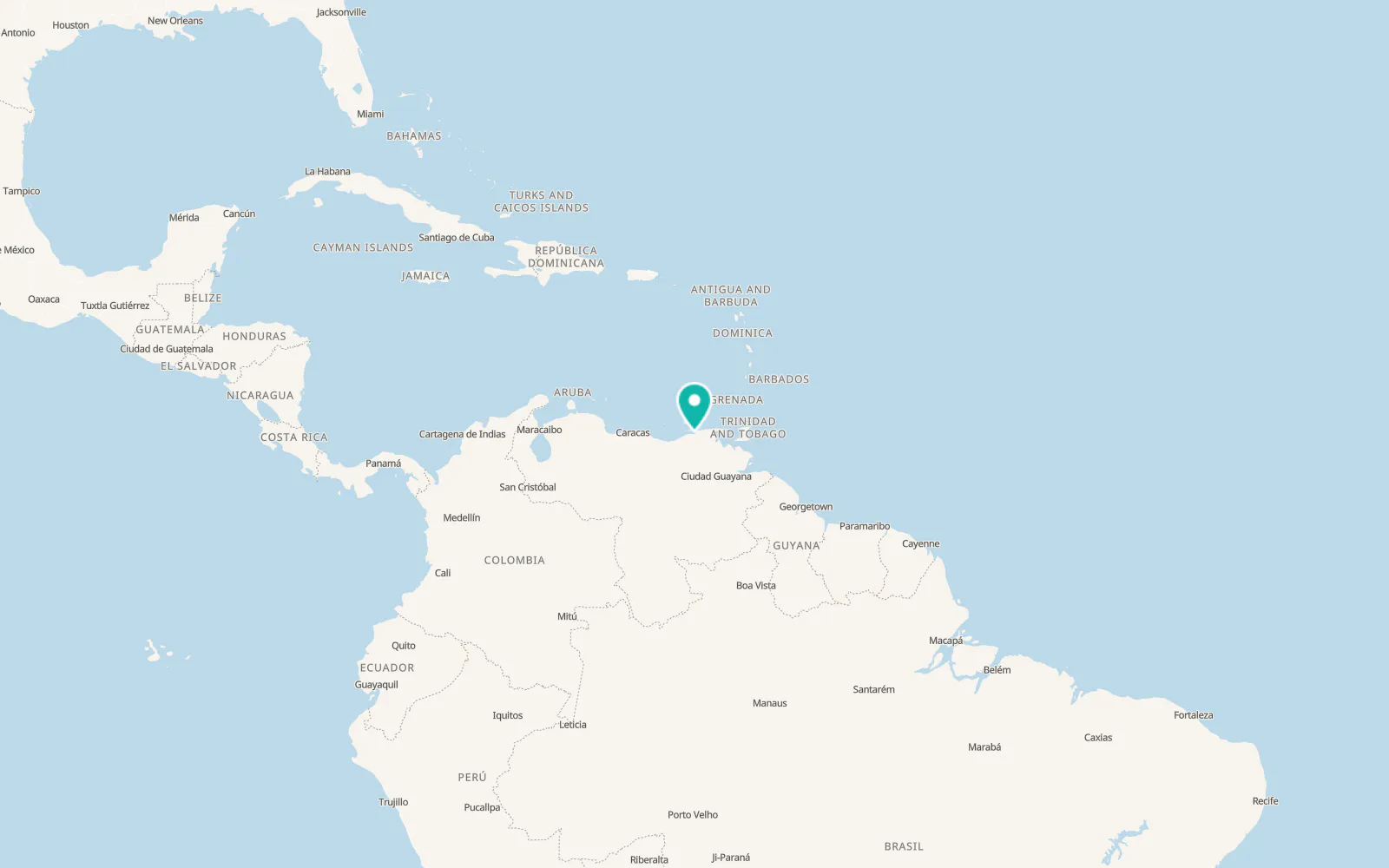 Map of San Antonio del Golfo
