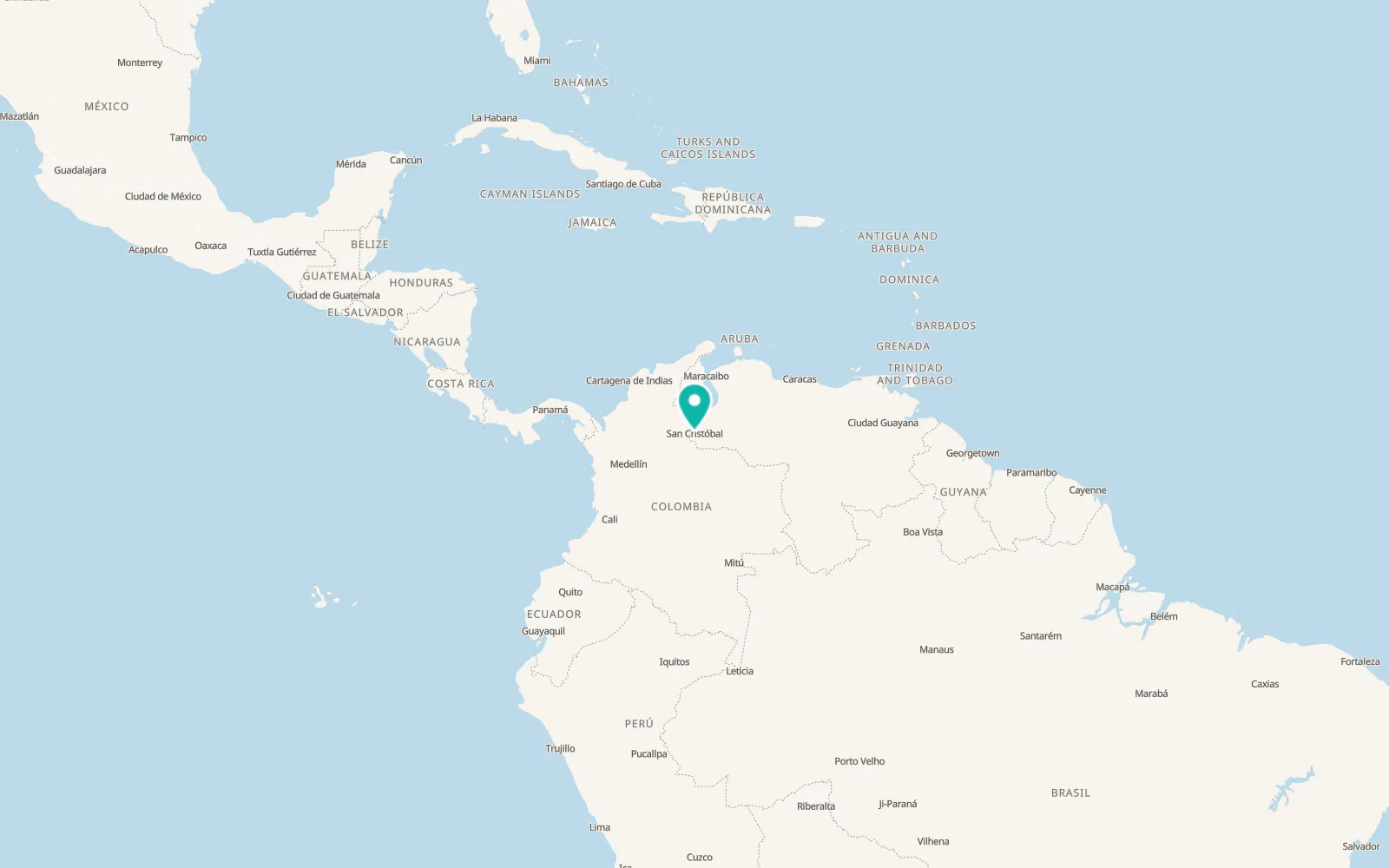 Map of San Cristóbal