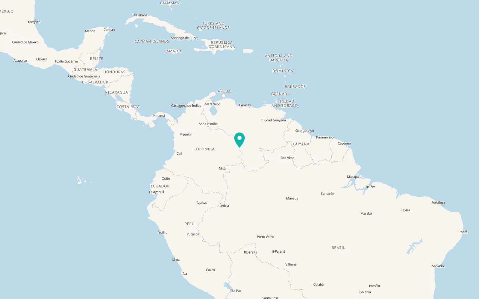 Map of San Fernando de Atabapo