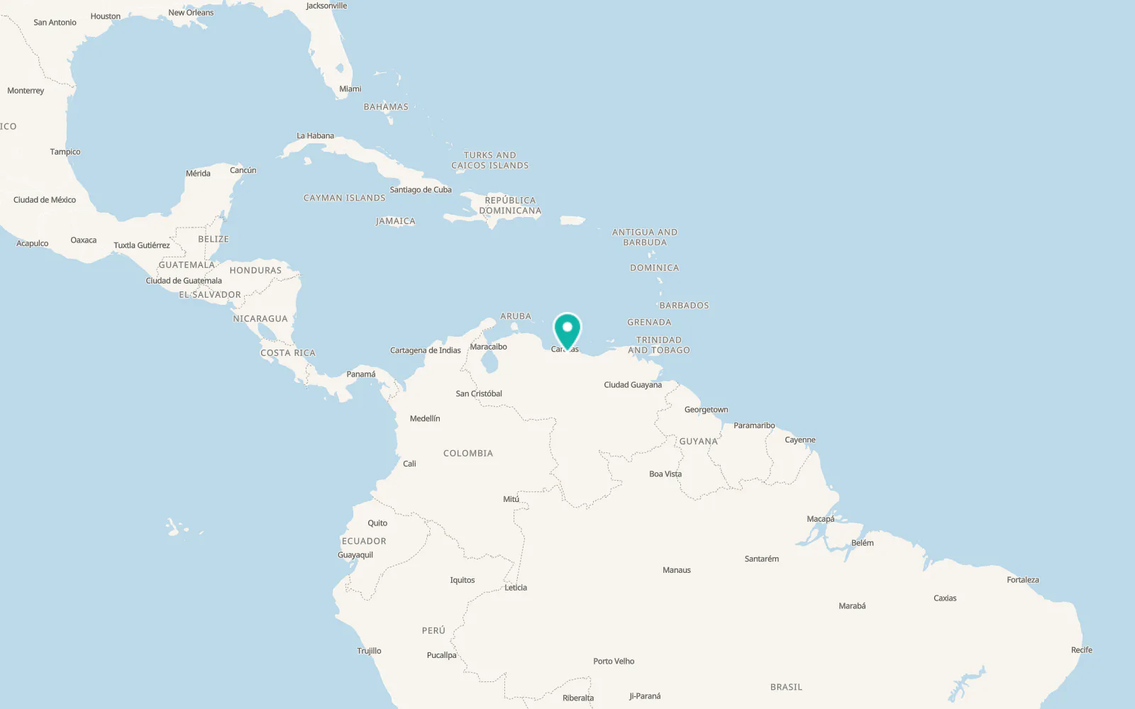 Map of San Francisco de Yare