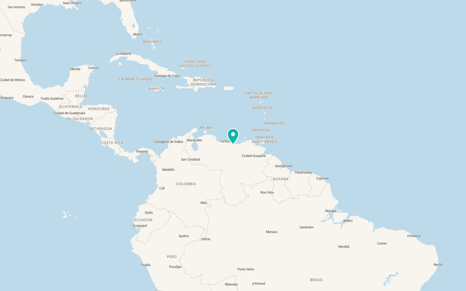 Map of San José de Guaribe