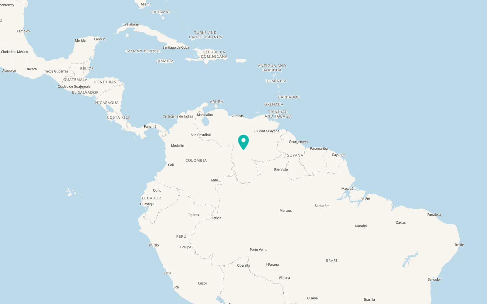 Map of San Juan de Manapiare