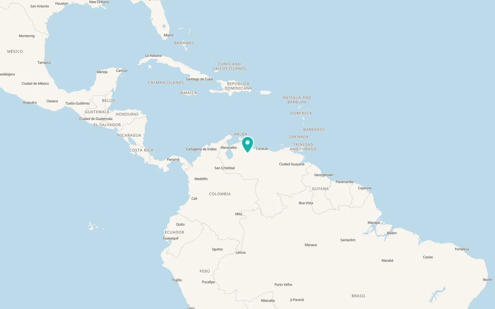 Map of San Rafael de Onoto
